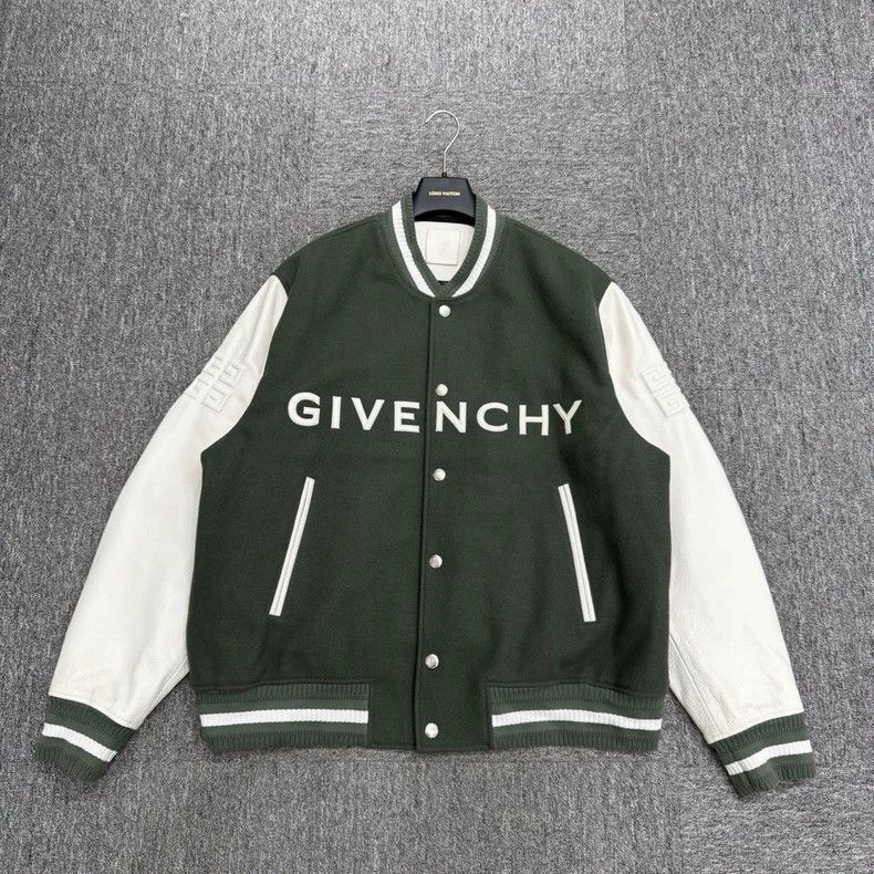 Givenchy Givenchy Wool Leather Varsity Jacket- dmc Size US XL / EU 56 / 4 - 1 Thumbnail