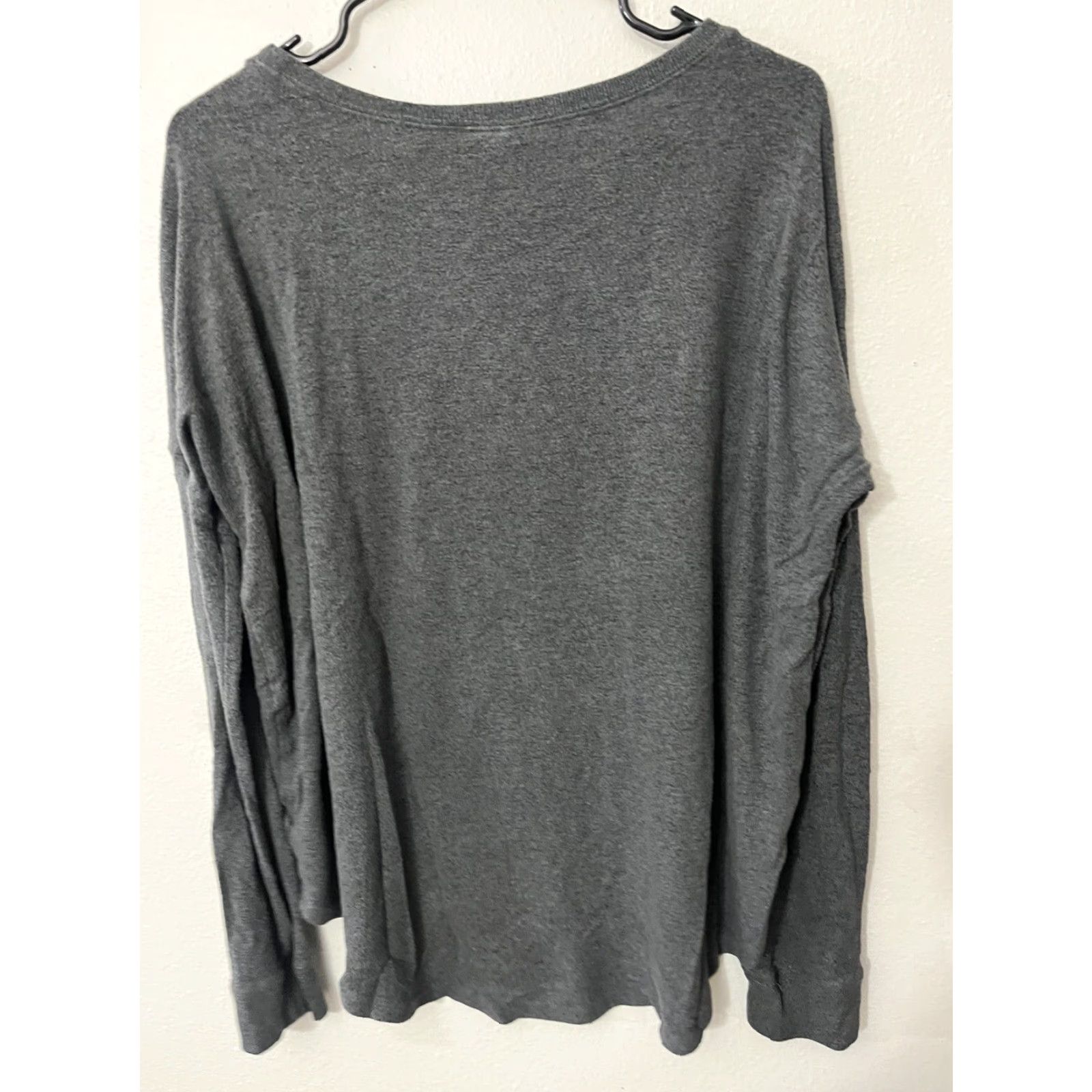 Vintage VINTAGE Free Press Women Gray Crew Long Sleeve T-Shirt M - 90s, Fall, Cotton Rayon Blend, Scoop Neck, Long Sleeve, Women's Shirt, Regular Size Medium Size M / US 6-8 / IT 42-44 - 2 Thumbnail