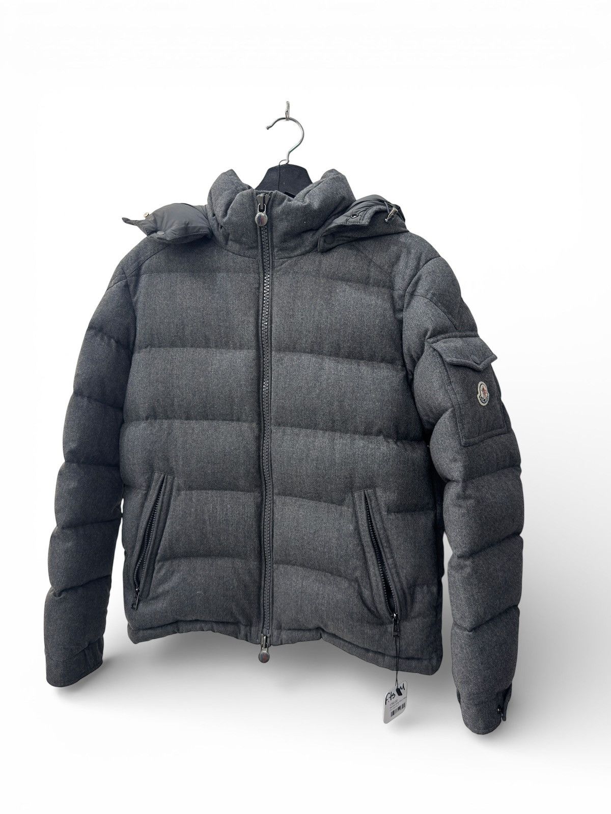 Moncler Moncler Gray Wool Maya Puffer Jacket Size US M / EU 48-50 / 2 - 2 Thumbnail