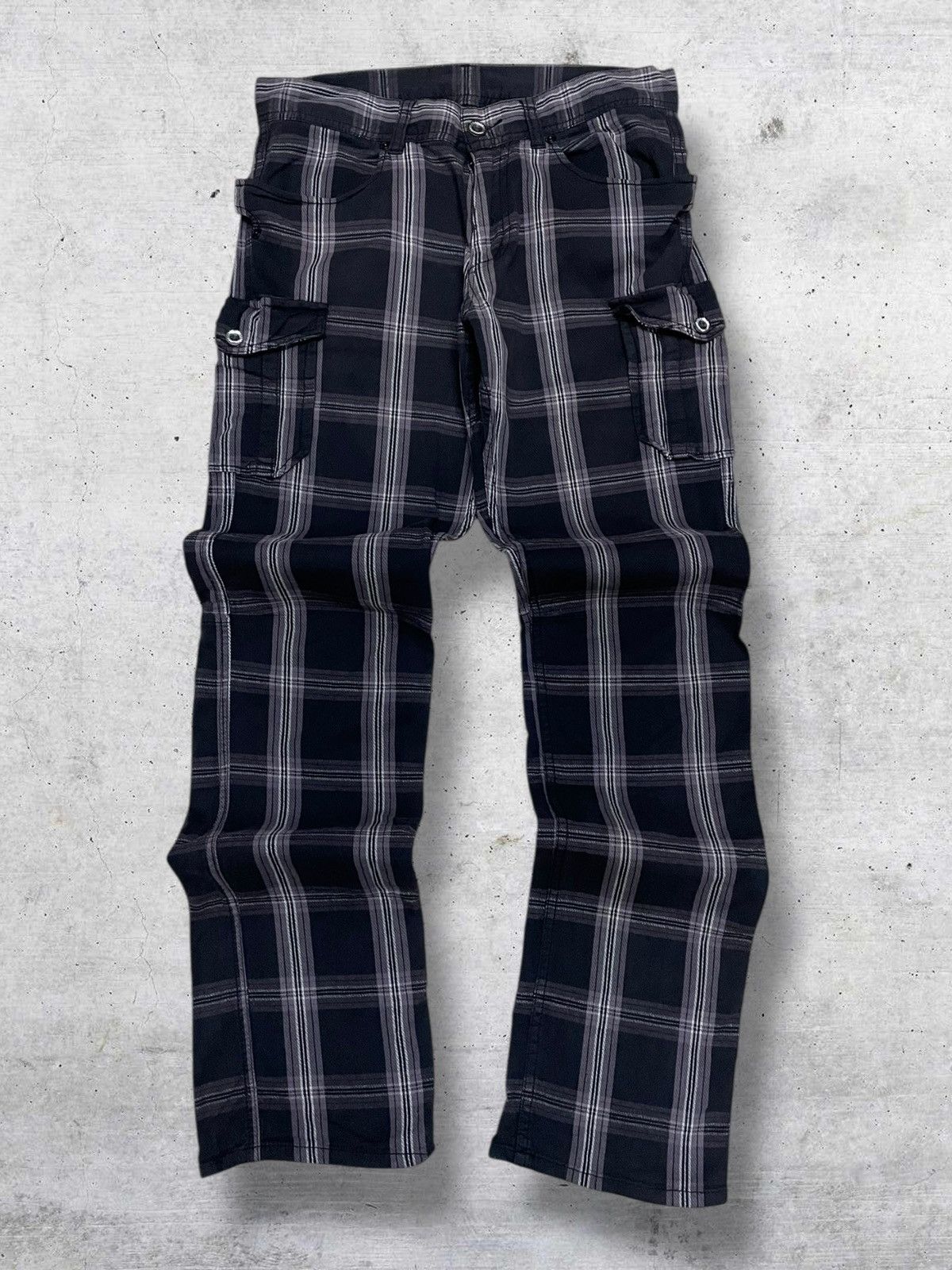 Japanese Brand VINTAGE DOUBLE FOCUS JAPAN DESIGNER 90S PUNK CHECKERED PANT Size US 29 - 1 Thumbnail