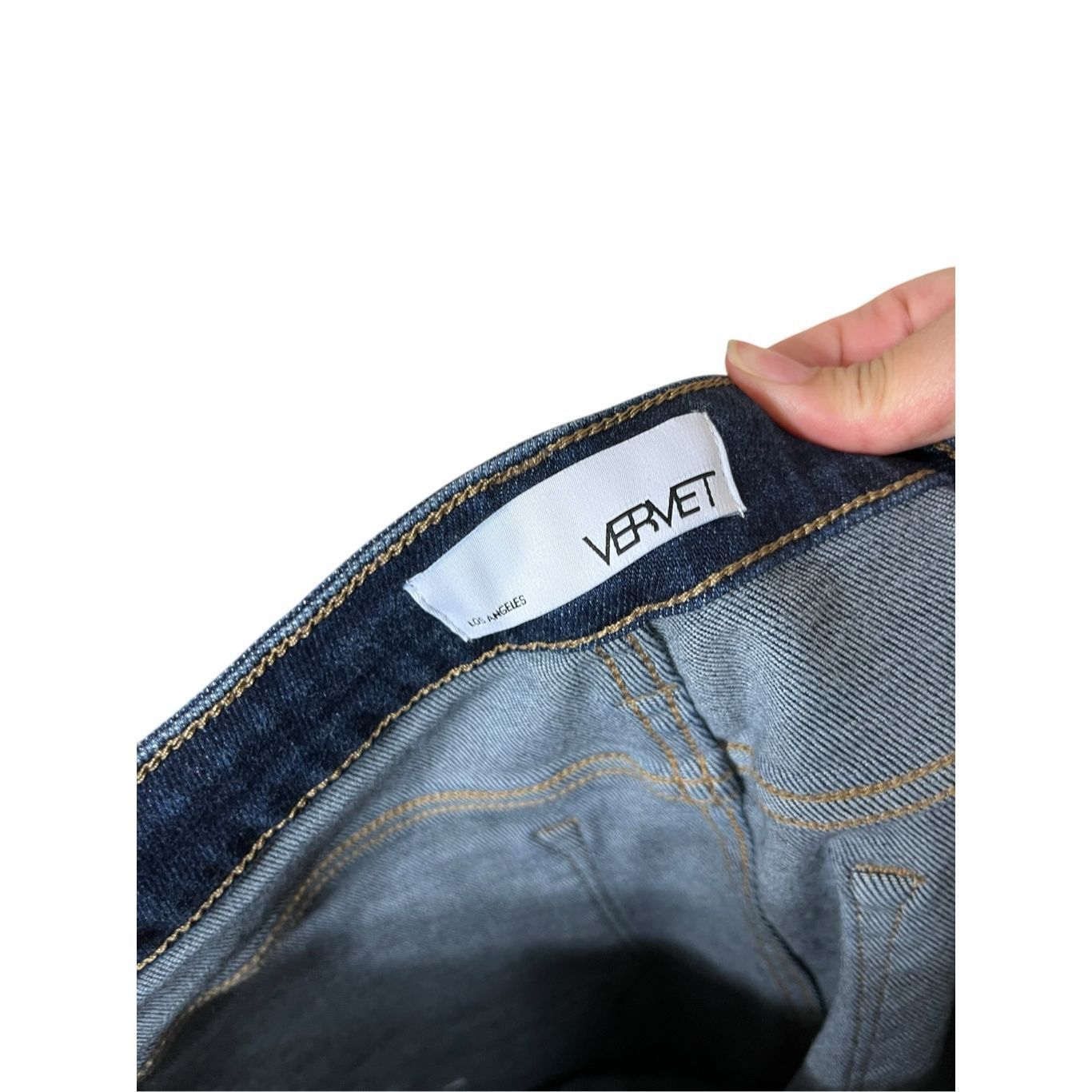 Other Vervet Amber Mid Rise Skinny Jeans Dark Wash size 32 NWT Size 32" / US 10 / IT 46 - 8 Thumbnail
