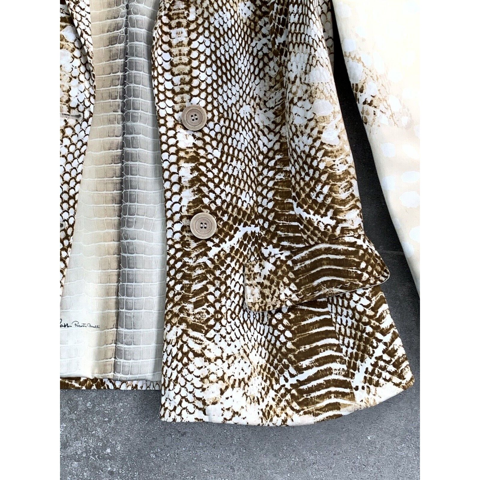 Roberto Cavalli × Vintage Women's ROBERTO CAVALLI Lizard Blazer Jacket SZ S-M EU 36-38 Size M / US 6-8 / IT 42-44 - 14 Thumbnail