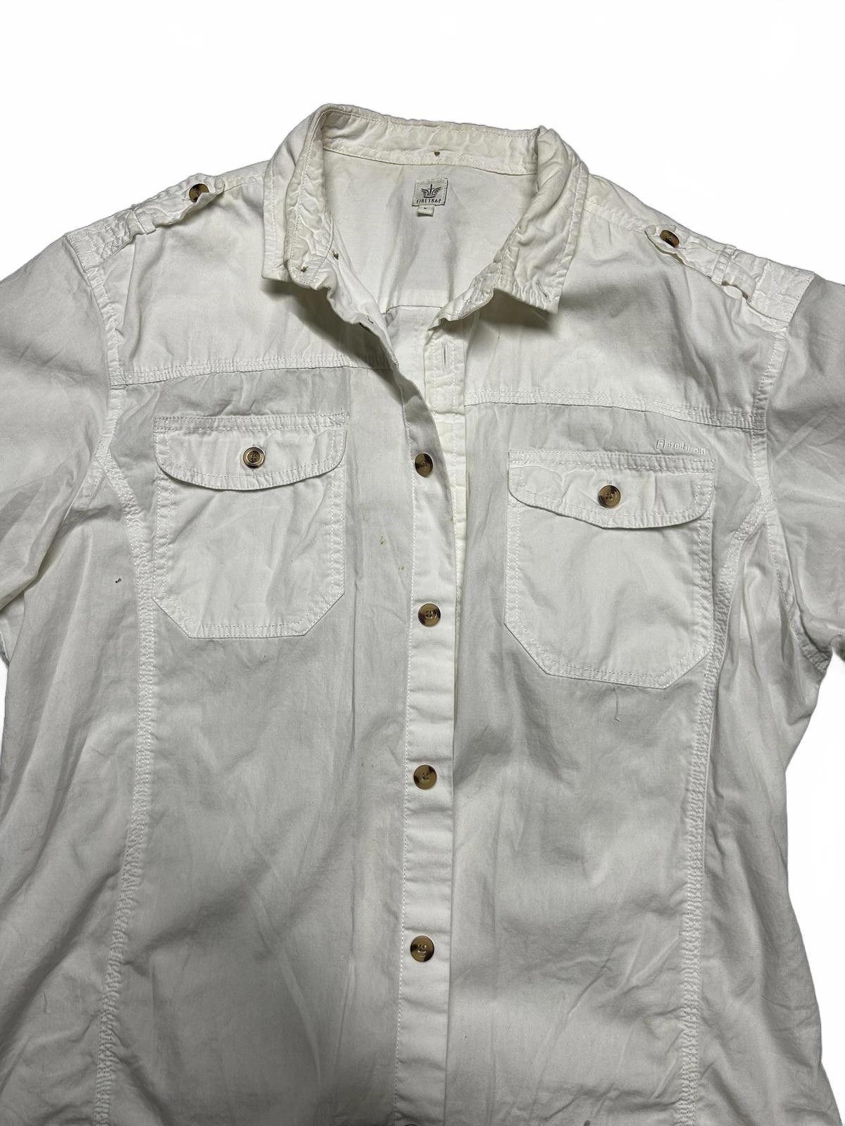 Firetrap Firetrap White Casual Short Sleeve Shirt Size US L / EU 52-54 / 3 - 4 Thumbnail