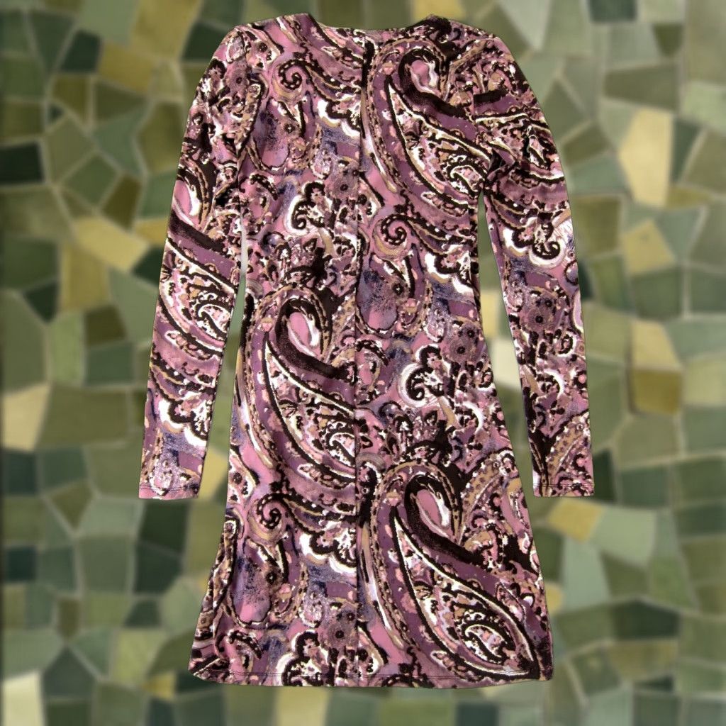 Michael Kors Michael Kors Pink Purple Long Sleeve V-Neck Stretch Wrap Dress 6 Women Dress Knit Geometric Pattern, 80s 90s Theme, Regular Size Size M / US 6-8 / IT 42-44 - 1 Thumbnail