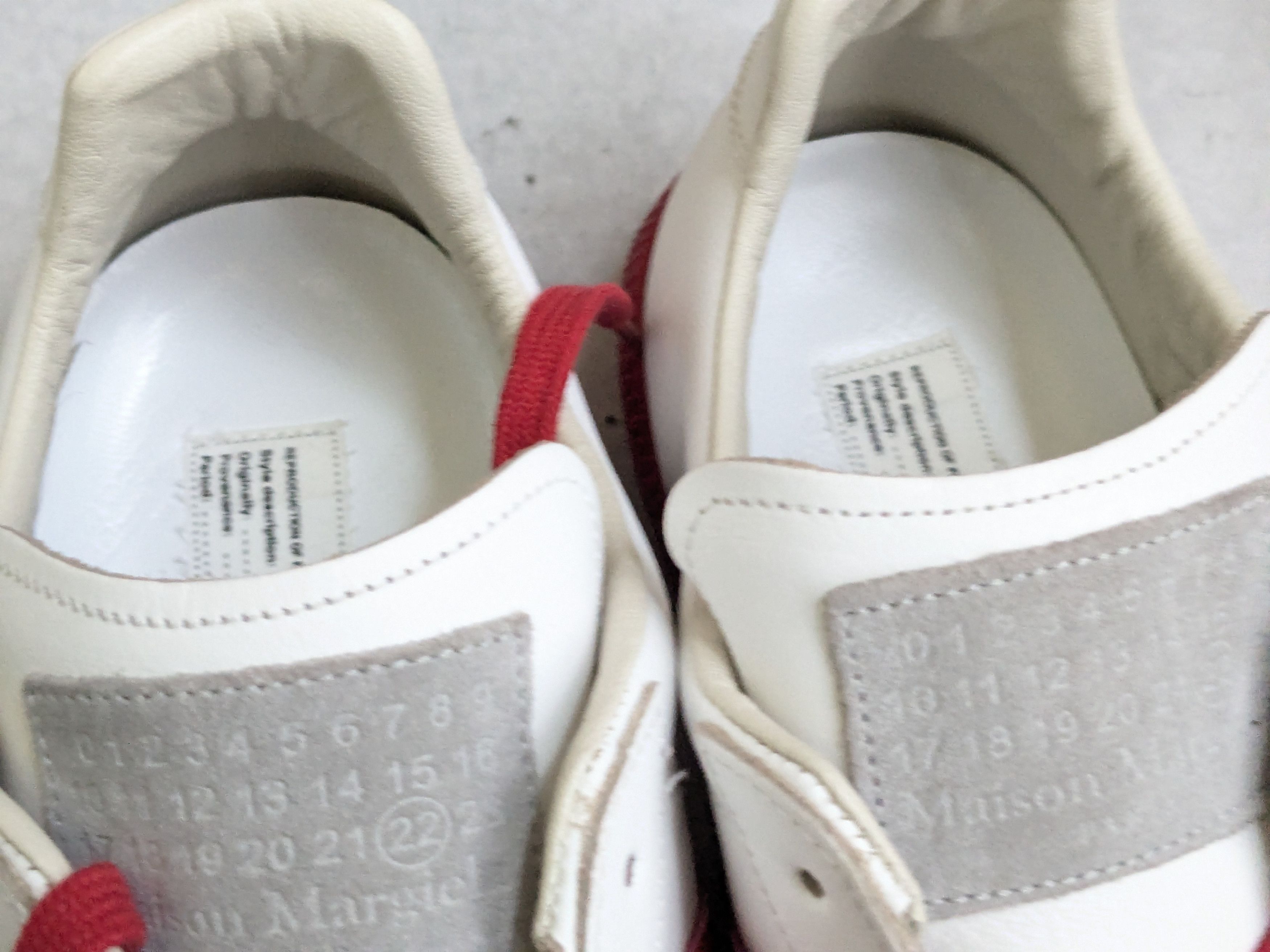 Maison Margiela Maison Margiela Replica GAT White Gray Red 13 46 Low Tops Size US 13 / EU 46 - 8 Thumbnail