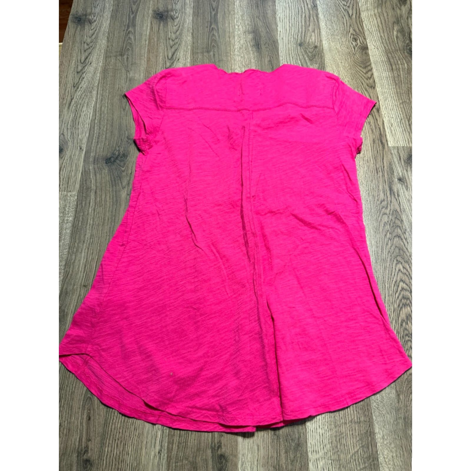 Pinko Mododoo Shirt Women Medium Pink Short Sleeve V-neck T-Shirt Casual Modern Basic Size M / US 6-8 / IT 42-44 - 2 Thumbnail