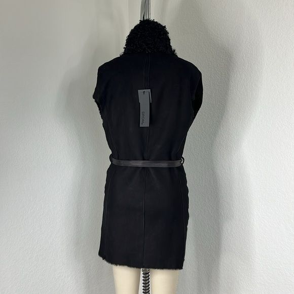 Drome DROMe Reversible Tie Gillet Belted Fur Leather Vest Black Size S / US 4 / IT 40 - 11 Thumbnail