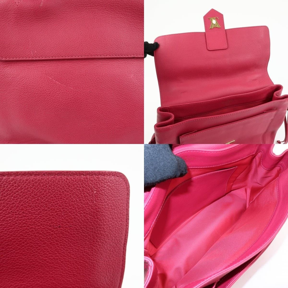 Louis Vuitton Louis Vuitton Lockme PM Leather Shoulder Bag Pink Size ONE SIZE - 7 Thumbnail