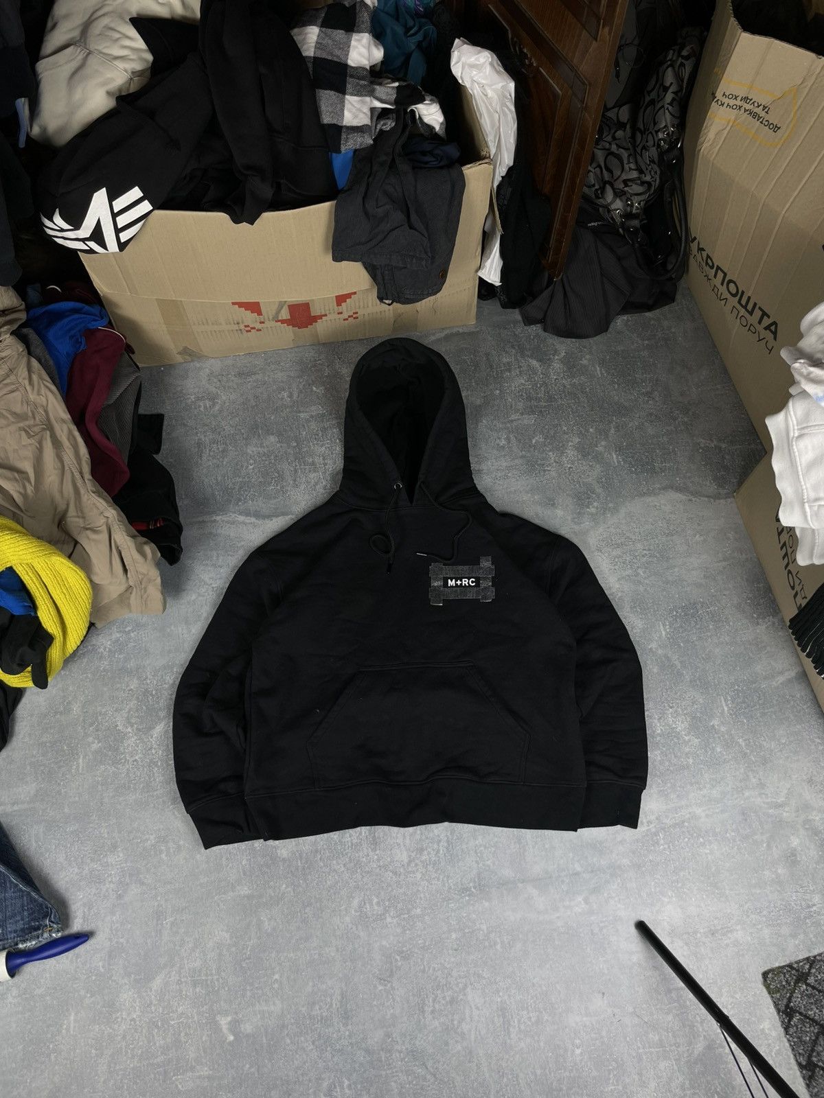 M+Rc Noir Boxy hoodie M+Rc Marc Noir portugal bog logo black hoodie Size US S / EU 44-46 / 1 - 2 Thumbnail