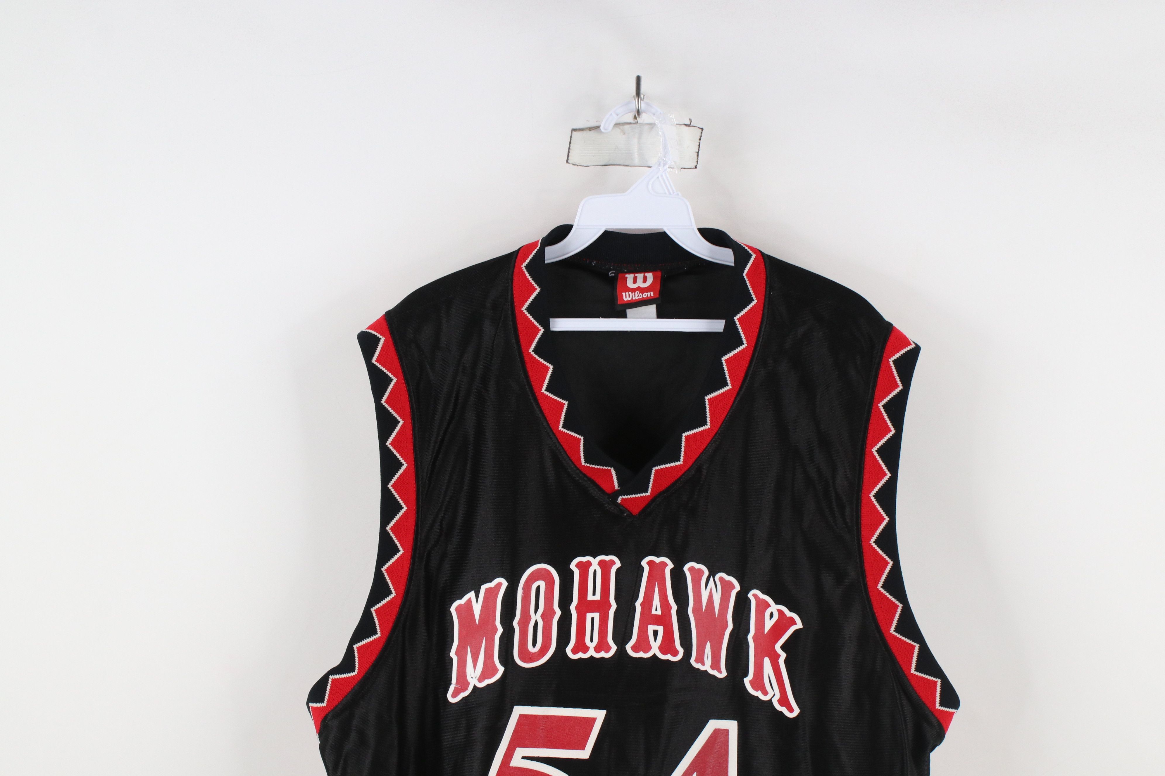 Vintage Vintage 90s Wilson Spell Mohawk Basketball Jersey Black #54 Size US XXL / EU 58 / 5 - 2 Thumbnail
