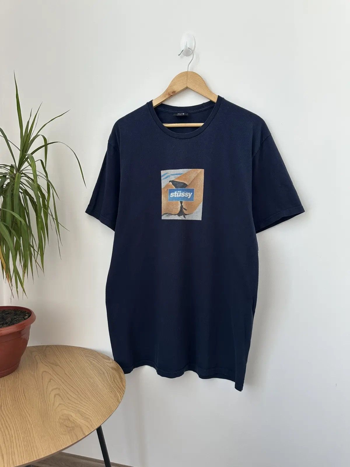 Stussy Vintage Stussy Blue Centr Logo Y2K T-Shirt Size US L / EU 52-54 / 3 - 5 Thumbnail