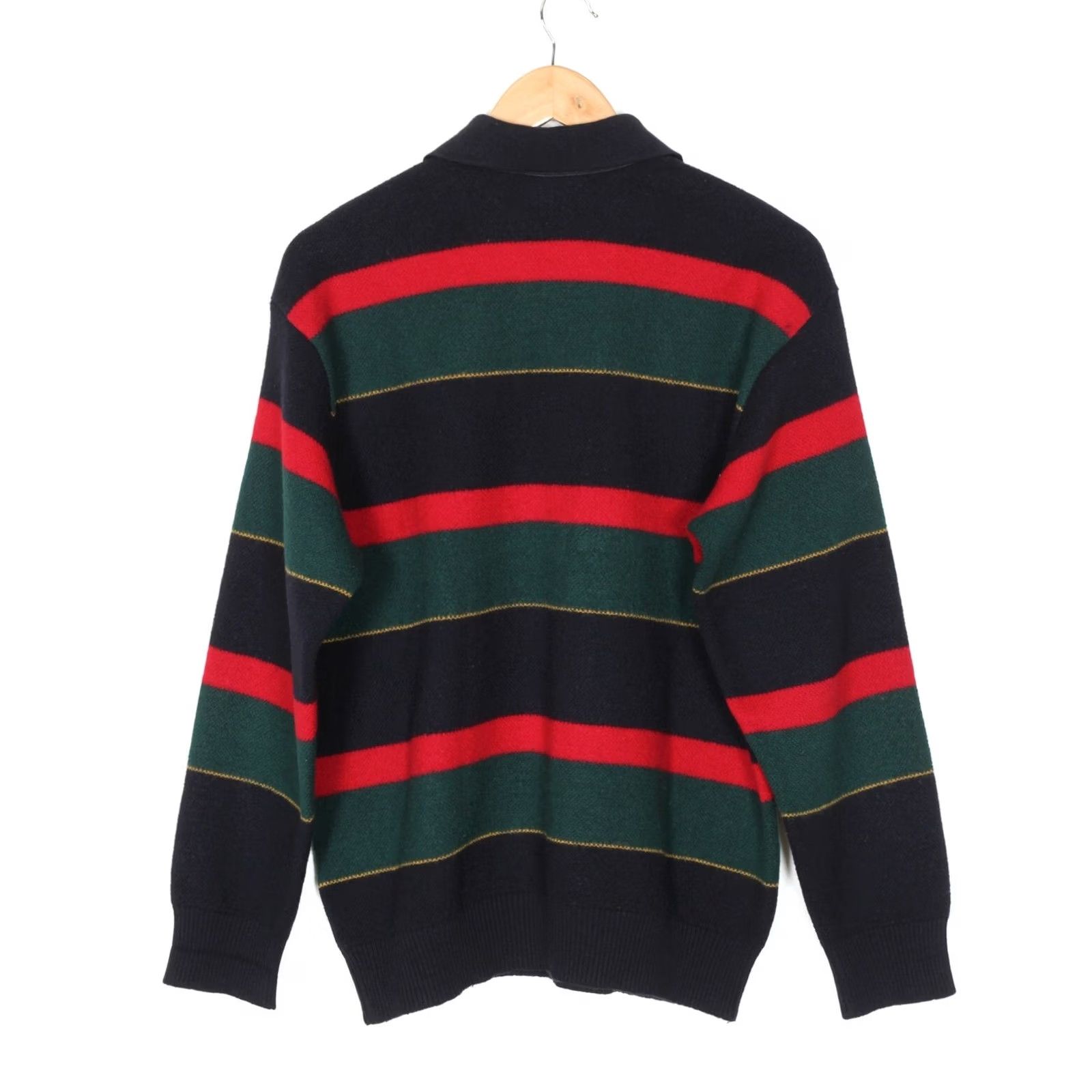 Paul & Shark PAUL & SHARK Yachting Vintage Wool Jumper Pullover Men L Multicoloured Knit Striped Collared Wool Classic Designer Vintage Mens Jump er Size US L / EU 52-54 / 3 - 3 Thumbnail