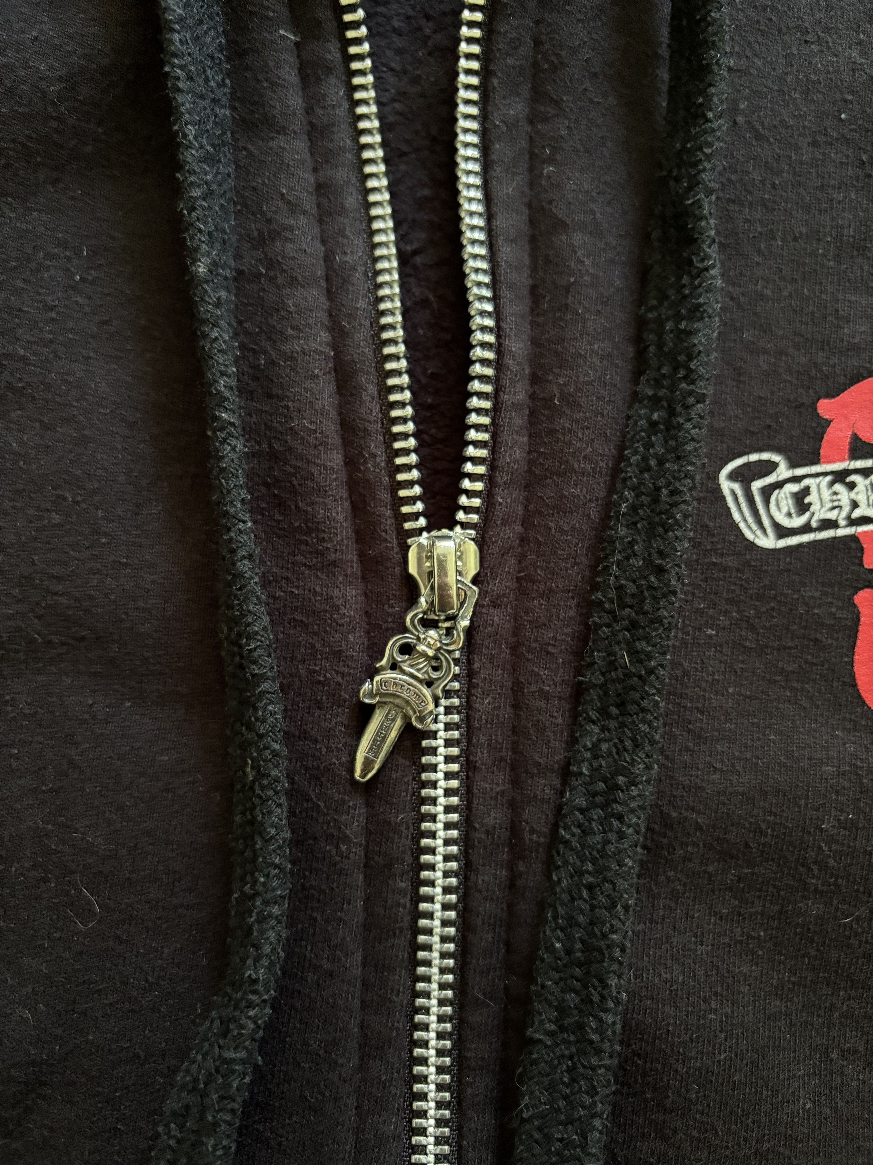 Chrome Hearts Chrome Hearts Dagger Zip Up Hoodie (Red) Size US M / EU 48-50 / 2 - 4 Thumbnail