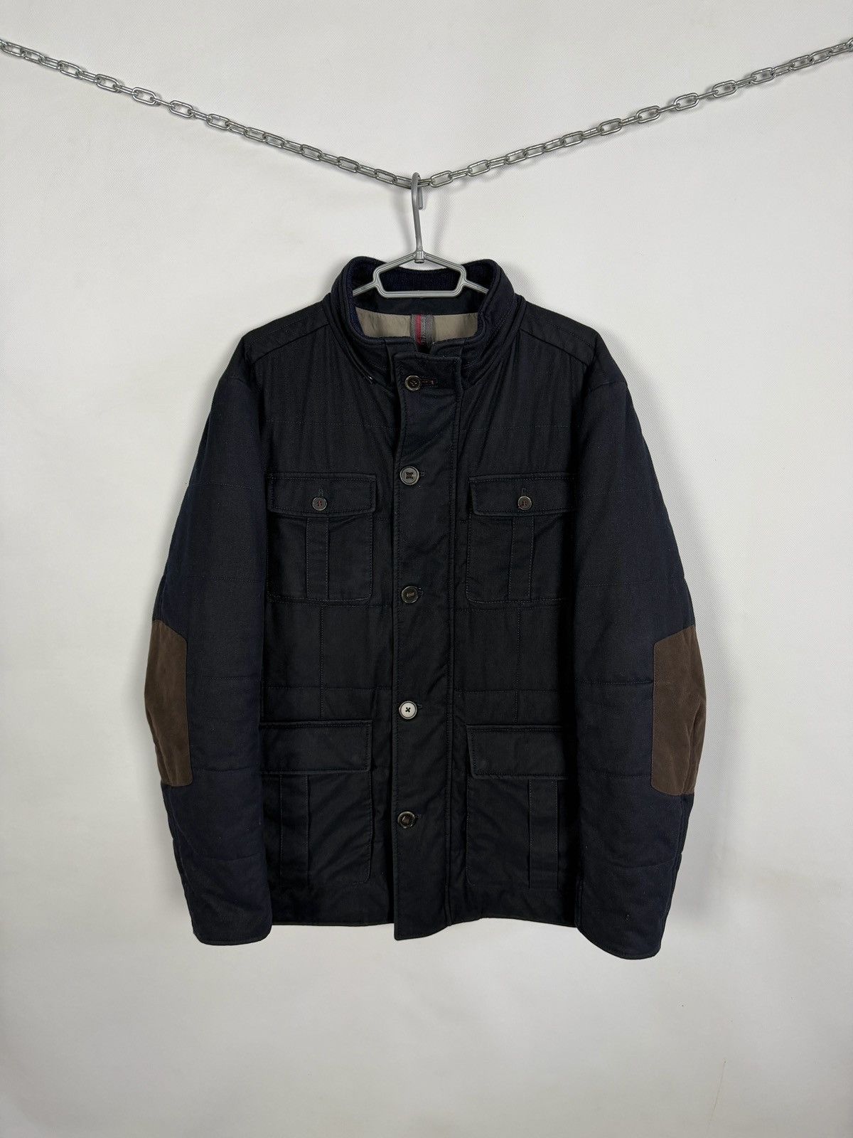 Gimo's Gimo’s Jacket Quilted Winter Coat Elbow Patch Italy Size 56 Size US XL / EU 56 / 4 - 1 Thumbnail