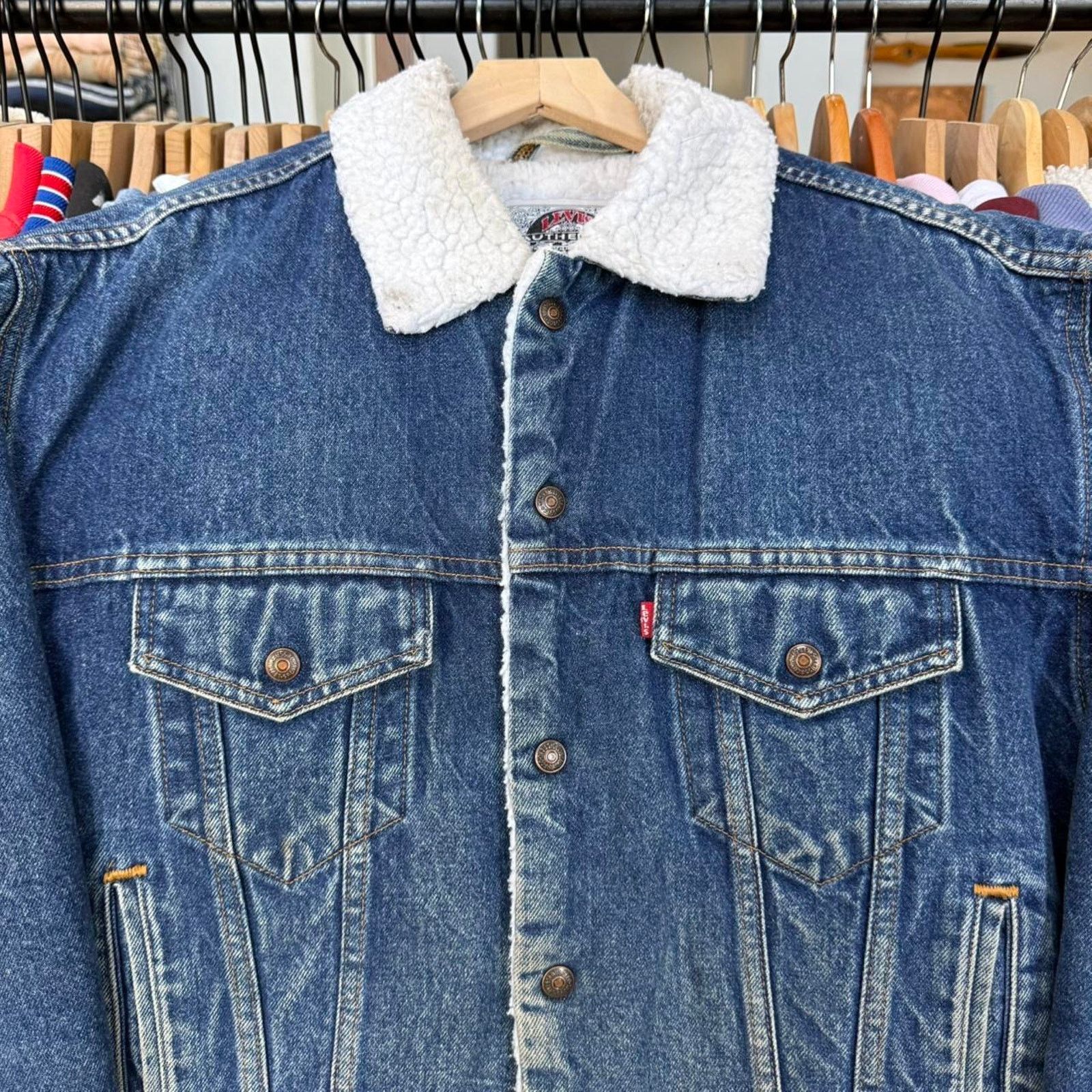 Levi's Vintage 1993 Levi's Authentic Fleece Lined Denim Jacket Size US M / EU 48-50 / 2 - 2 Thumbnail
