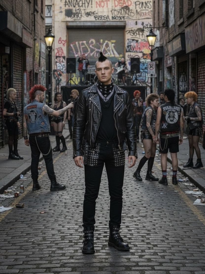 Punk and Yo 🔥GLAD NEWS Punk Studded Leather Pocket Stretch Skinny Denim Size US 28 / EU 44 - 1 Thumbnail
