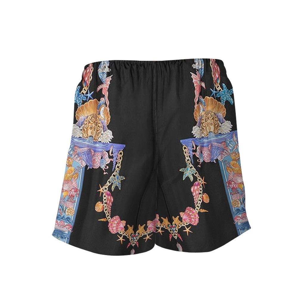 Designer Coral Theatre Shorts – Bold Summer Shorts for Men Size US 35 - 2 Thumbnail