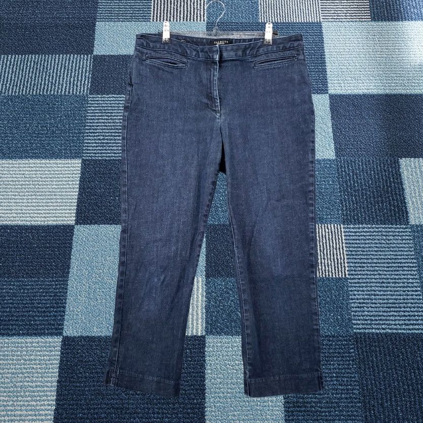 Talbots Talbots Womens Blue Signature Fit Straight Mid Rise Stretch Ankle Denim Jeans Size 10 Size 32" / US 10 / IT 46 - 1 Thumbnail
