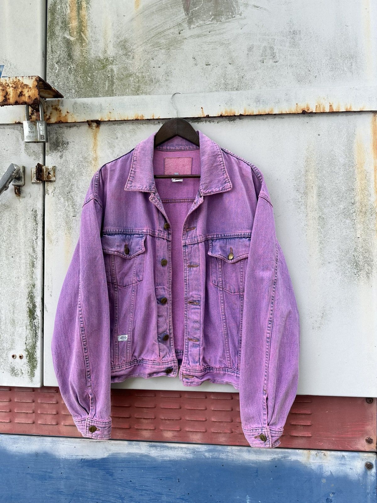 Marithe + Francois Girbaud 👹Vintage Marithe Francois Girbaud Purple Trucker Jacket Size US M / EU 48-50 / 2 - 6 Thumbnail