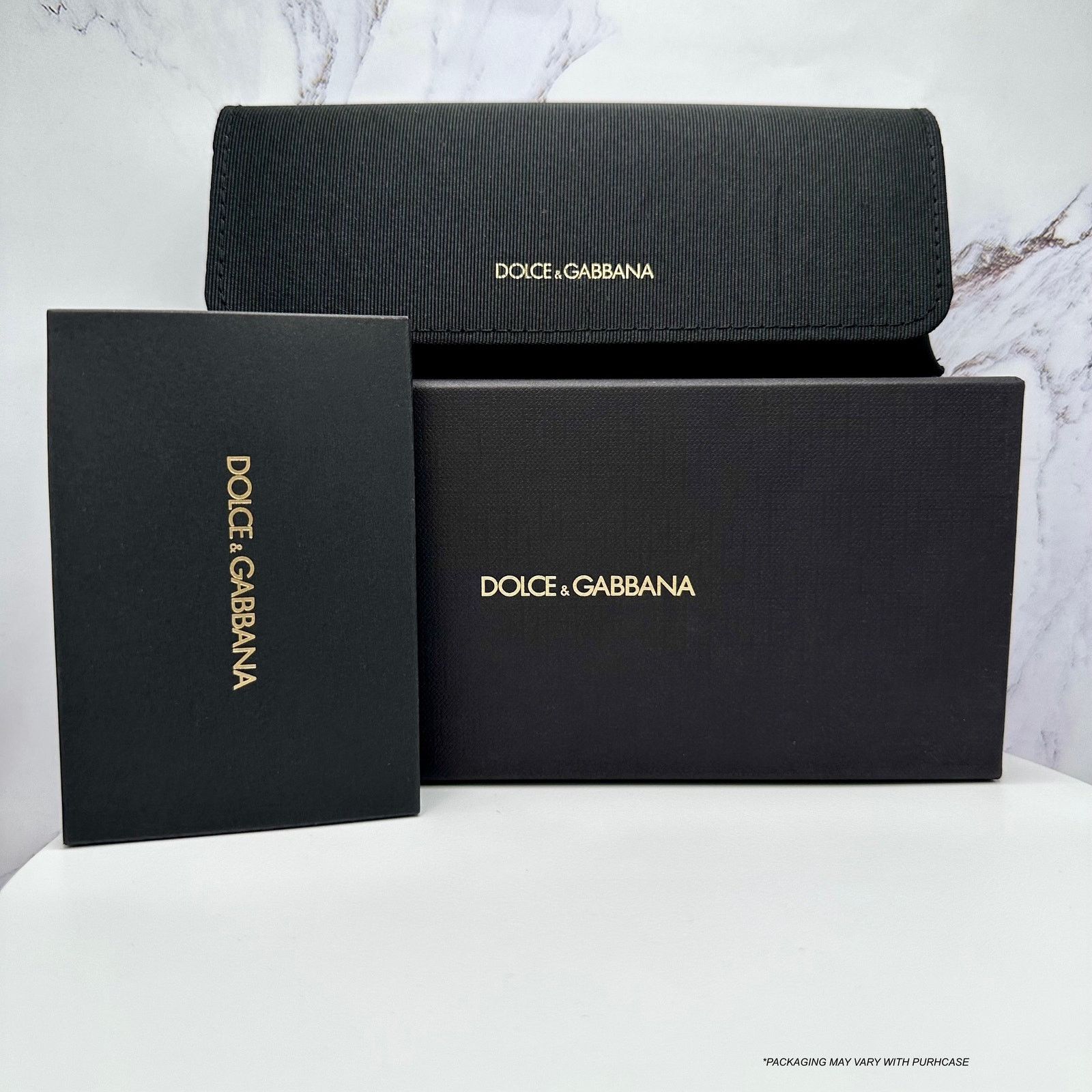 Dolce & Gabbana New Dolce&Gabbana Eyeglasses Black Square Gold Metal Frames Size ONE SIZE - 11 Thumbnail
