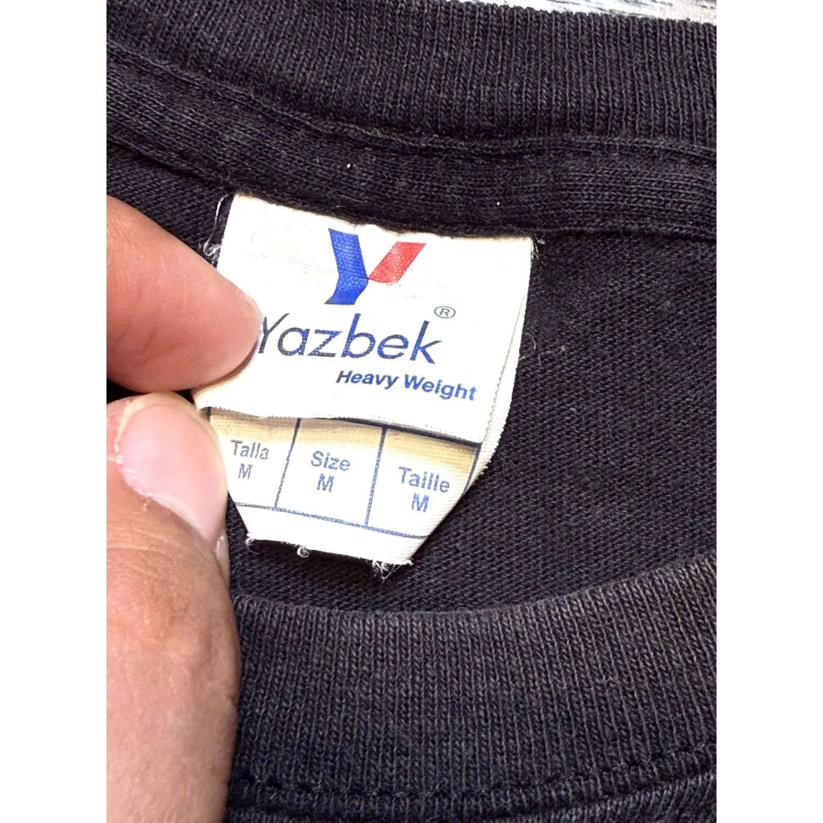 Vintage Yazbek Shirt Mens Medium Black Rap Artist Portrait Graphic Signature Tee Size US M / EU 48-50 / 2 - 6 Thumbnail