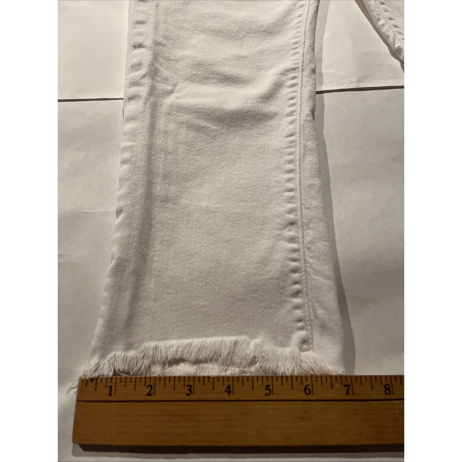 Levi's Levi’s 724 Jeans Womens 31 32x24 High Straight Raw Hem White Size 31" - 4 Thumbnail