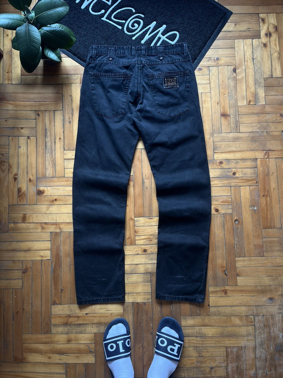 Dolce & Gabbana × Vintage Vintage Dolce&Gabbana DG Metal Logo Avant Garde Pants Size US 34 / EU 50 - 1 Thumbnail