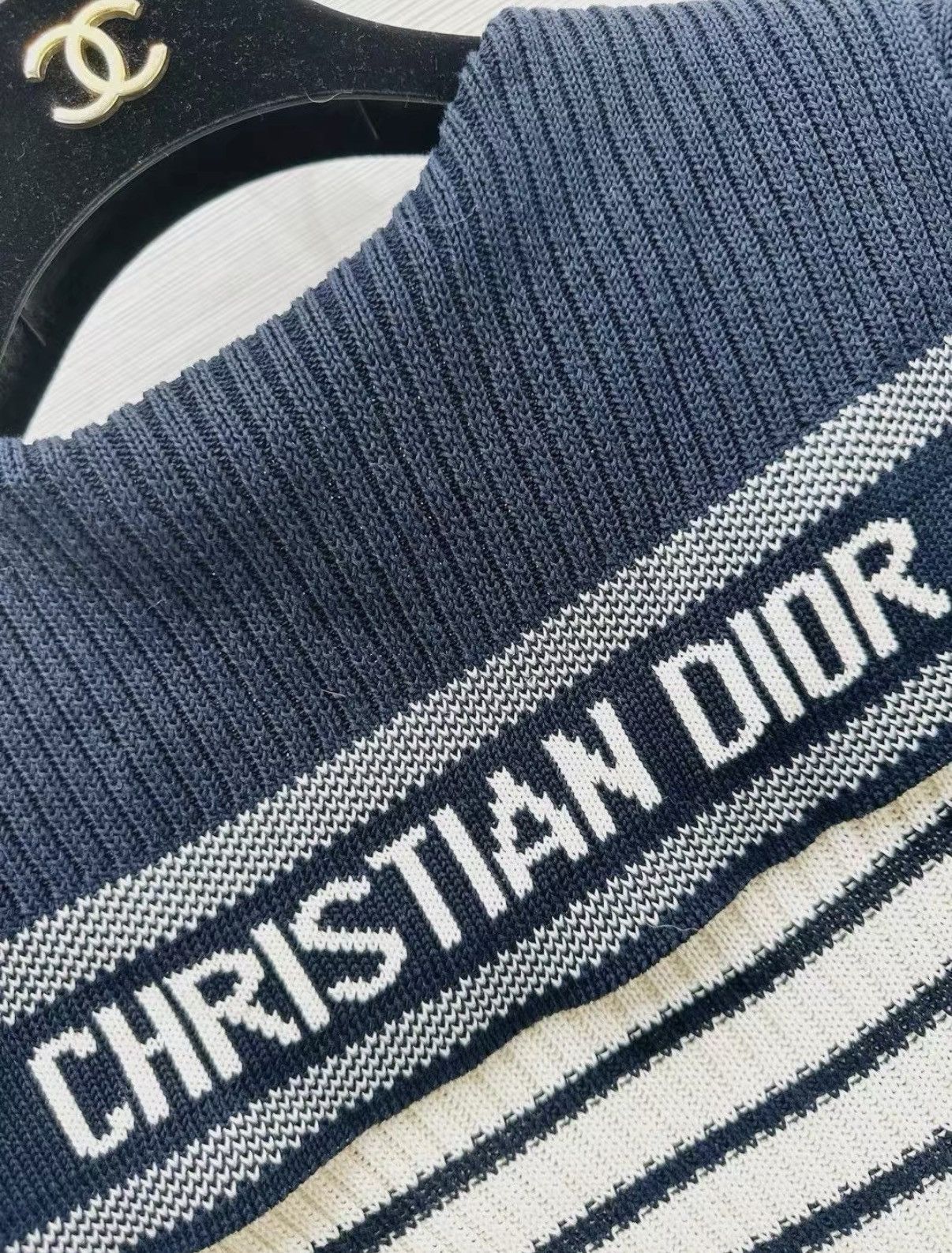 Dior Dior Black & White Striped Sailor Collar Knit Sweater J33 Size S / US 4 / IT 40 - 5 Thumbnail