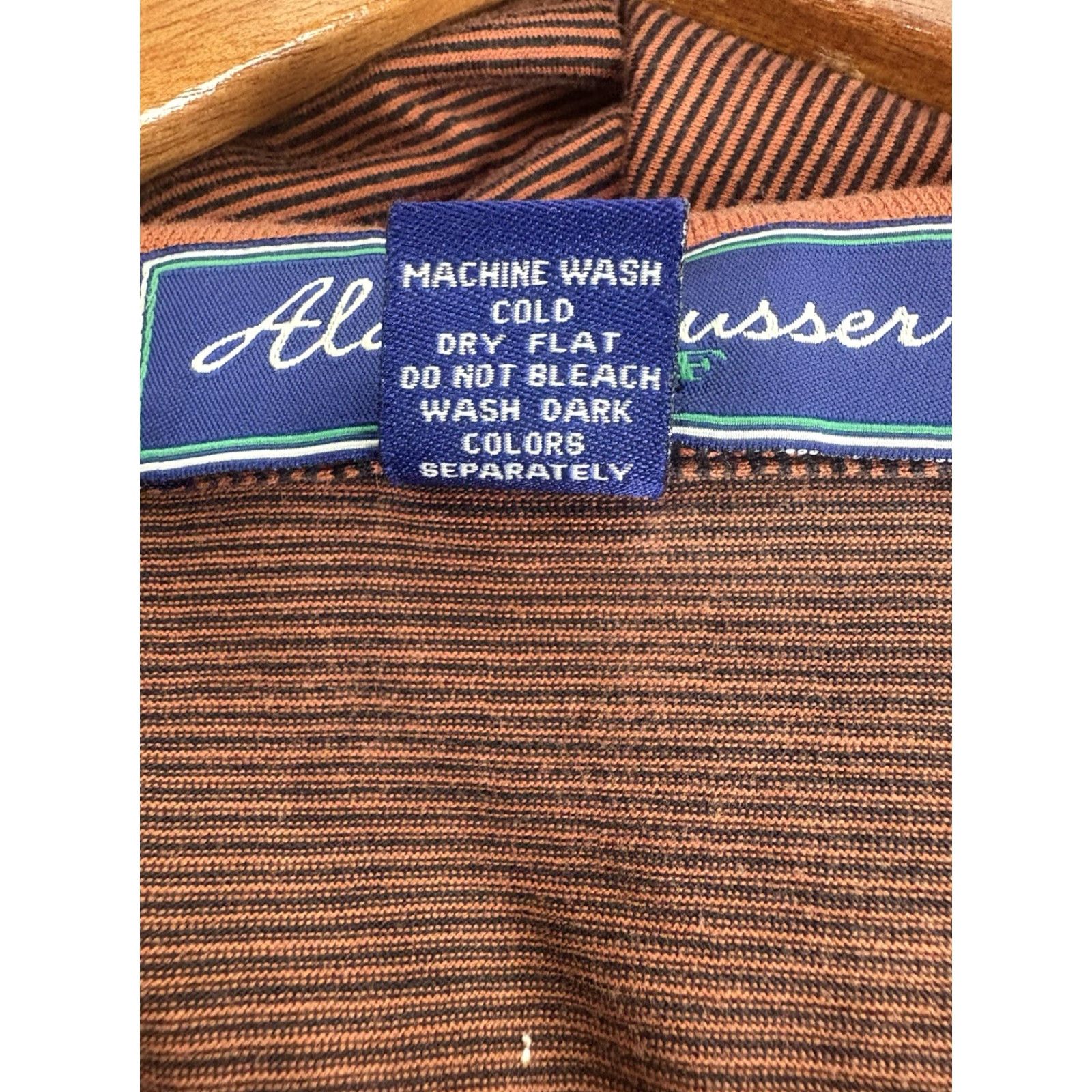 Vintage VINTAGE Alan Flusser Golf Polo Men’s 2XL Short Sleeve Burnt Orange/Black Striped Cotton Activewear Size US XXL / EU 58 / 5 - 8 Thumbnail