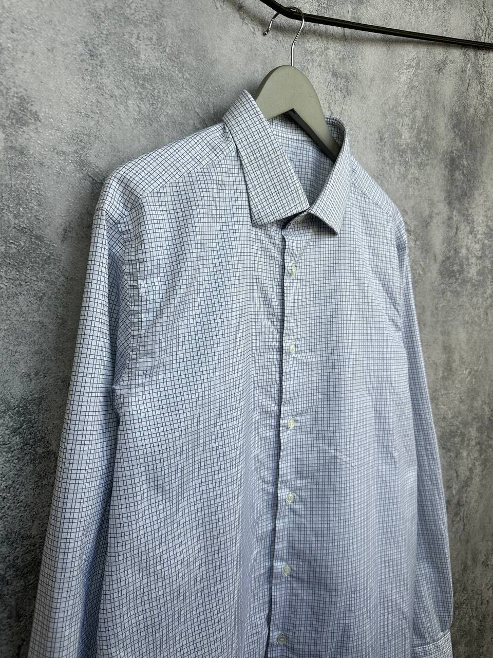 Brioni Brioni Dress Shirt Button Up Blue Micro Check LS Made Italy Size US XL / EU 56 / 4 - 3 Thumbnail