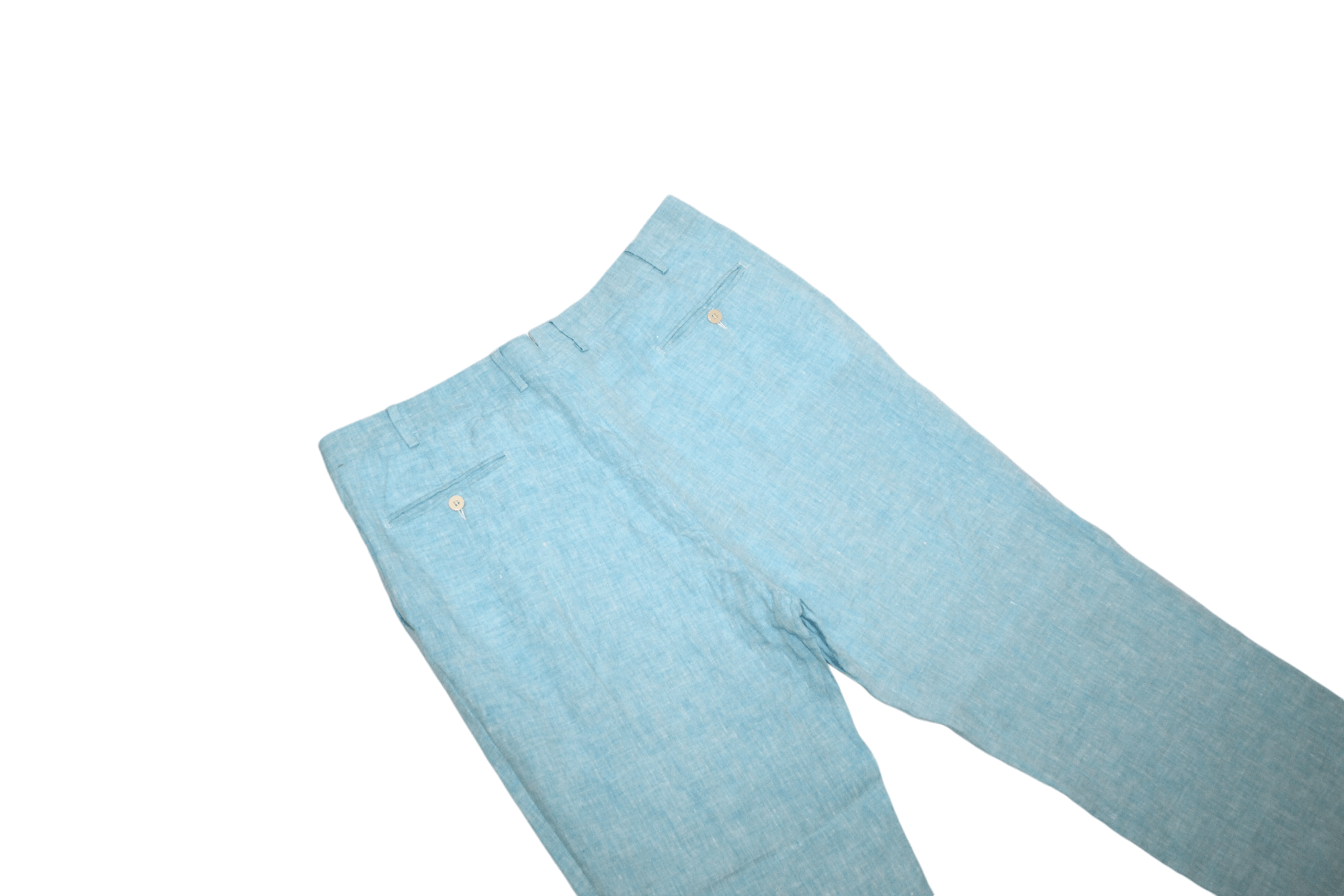 Eidos Napoli Gaiola Napoli x Massa Capri Aquamarine Pure Linen Trousers Size US 40 / EU 56 - 12 Thumbnail