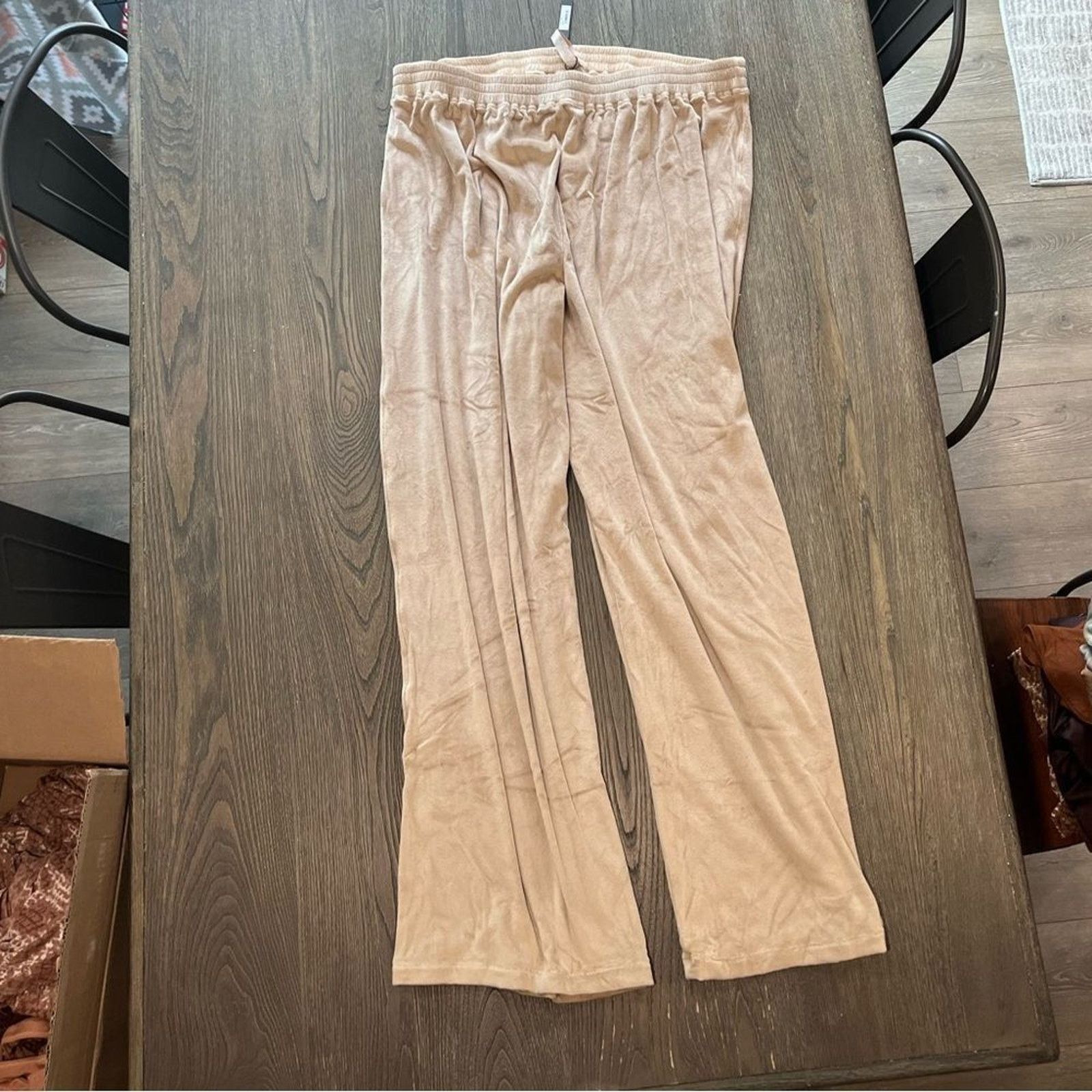 SKIMS NWT Skims Velour Track Pants Honey Size 2X Size 32" / US 10 / IT 46 - 1 Thumbnail