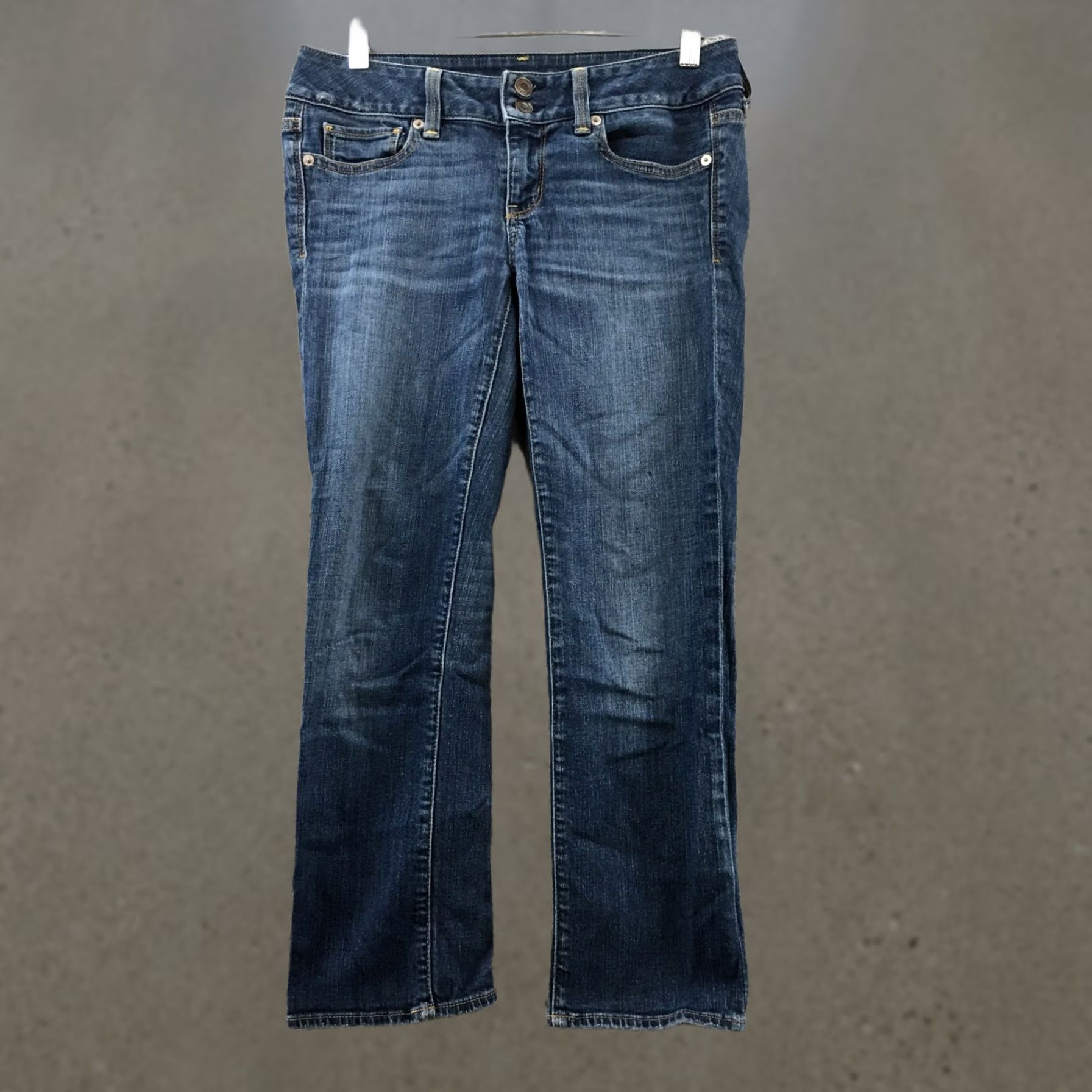 American Eagle Outfitters American Eagle Stretch Artist Capri Jeans Womens 4 Reg Blue Denim Capris 30x24 Regular Moderate Wash Size 27" / US 4 / IT 40 - 1 Thumbnail