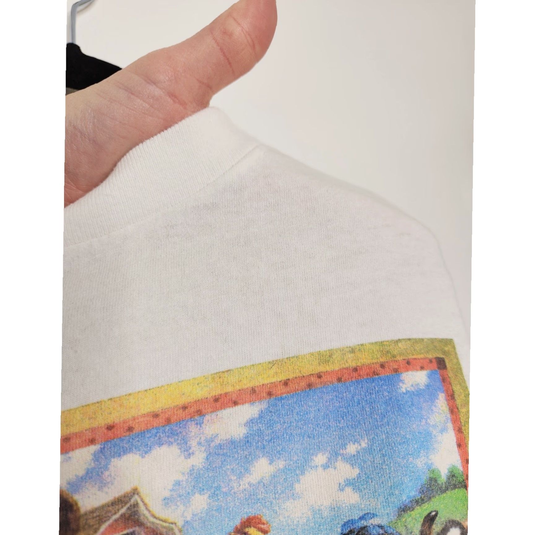 Anvil VINTAGE Anvil Shirt Barn Teacher Music Anvil Large White Nature Art EI EI O Farm Animals Shirt Mens L White Size US L / EU 52-54 / 3 - 7 Thumbnail