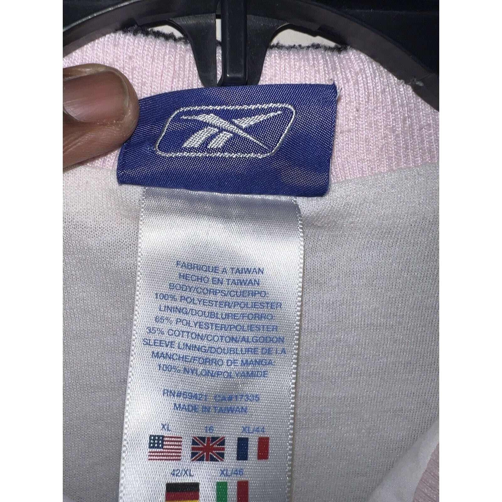 Reebok Vintage Reebok Windbreaker Jacket Womens Pink White Zip XL Size XL / US 12-14 / IT 48-50 - 4 Thumbnail