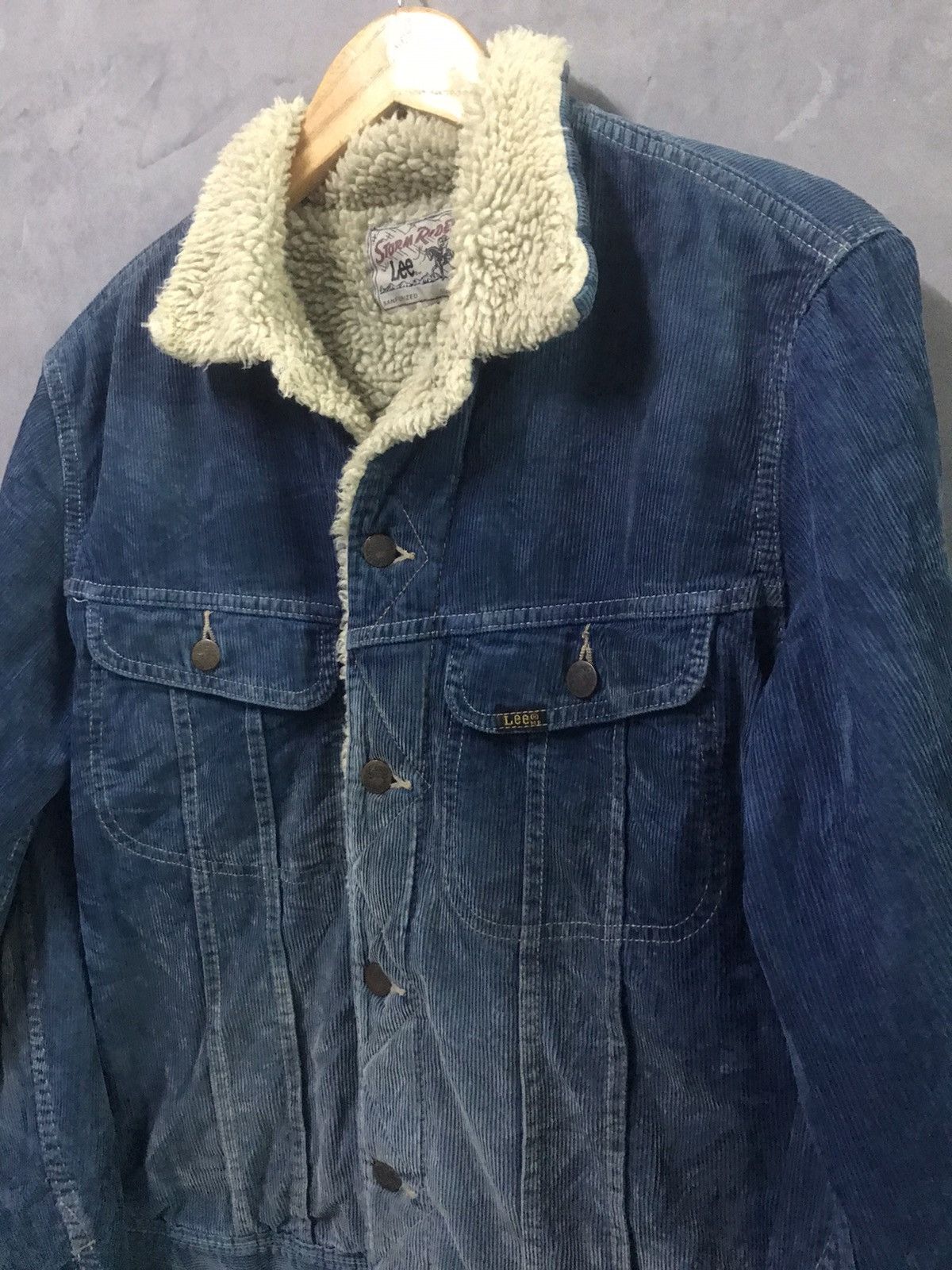 Lee × Vintage Repro Vintage 70s Lee Storm Rider Sherpa Lining Blue Denim Size US M / EU 48-50 / 2 - 7 Thumbnail