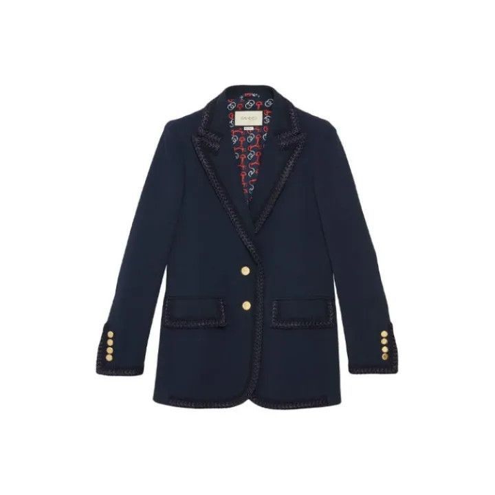 Gucci Gucci FW19 Navy Blazer with Single Button-2507 Size L / US 10 / IT 46 - 7 Thumbnail
