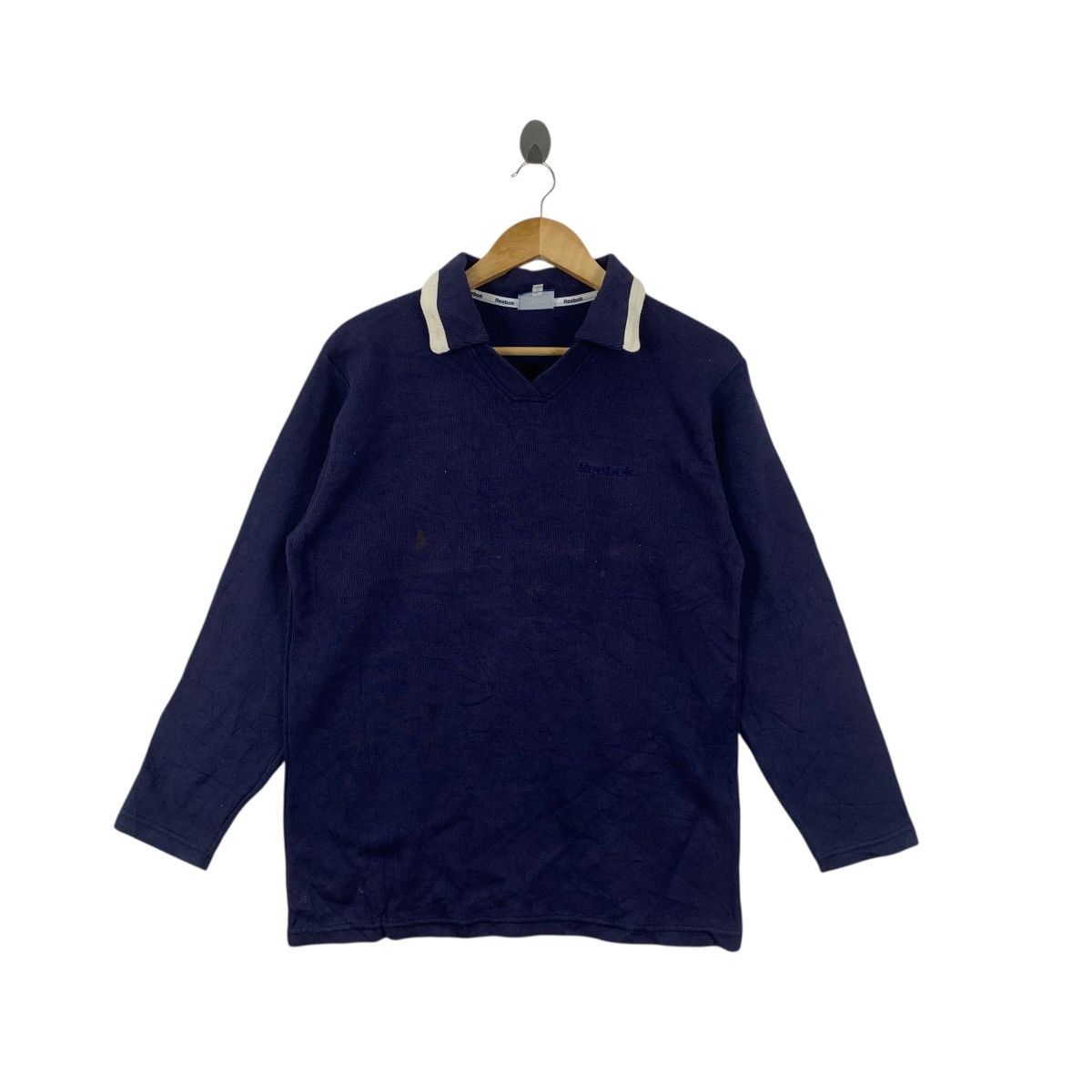 Reebok Vintage REEBOK SPORTSWEAR Natural Pure Indigo Rugby Tee Size US L / EU 52-54 / 3 - 1 Thumbnail