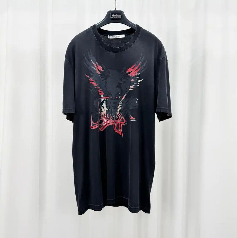 Givenchy Givenchy Black Logo Print Men's T-Shirt 0089 Size US XXL / EU 58 / 5 - 1 Thumbnail