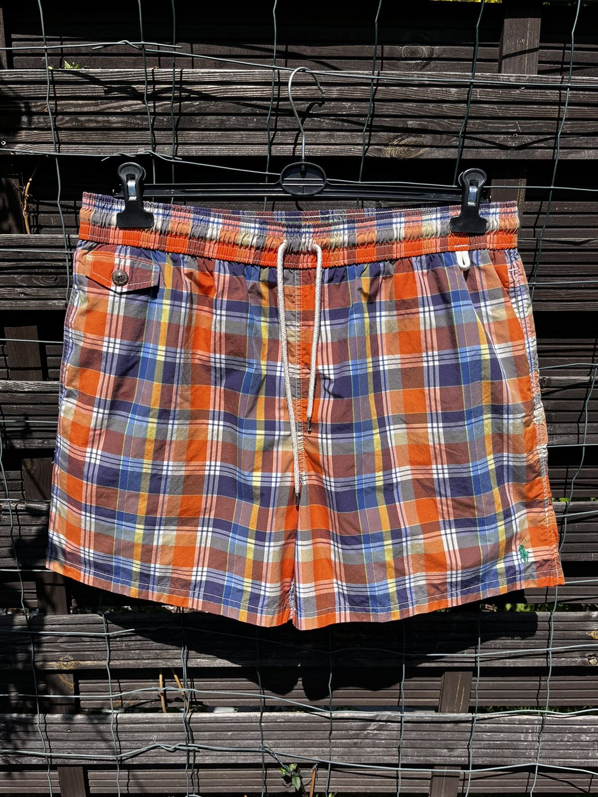 Polo Ralph Lauren × Ralph Lauren 🩳 POLO RALPH LAUREN PLAID SWIM TRUNKS STREETWEAR Y2K SHORTS Size US 38 / EU 54 - 1 Thumbnail