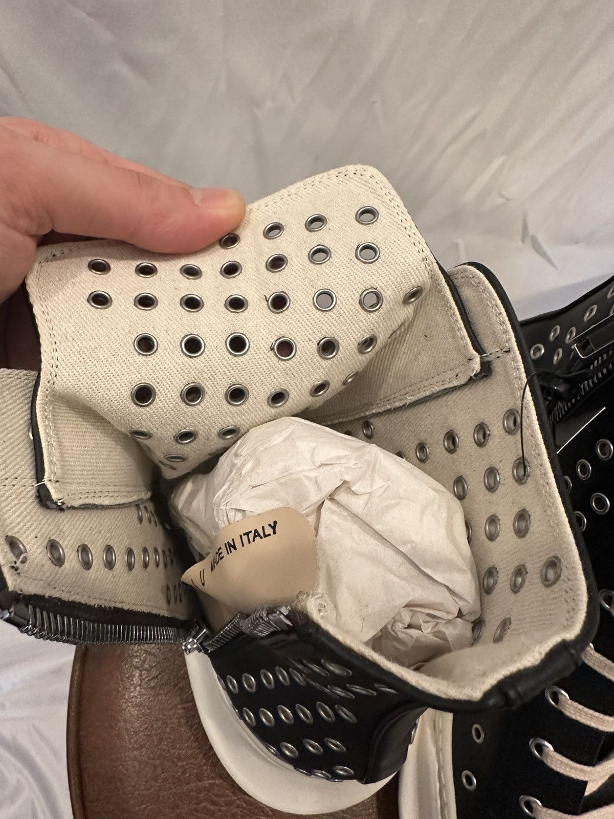 Rick Owens Rick Owens Abstract Ramones High Gimp Eyelets Size US 13 / EU 46 - 8 Thumbnail