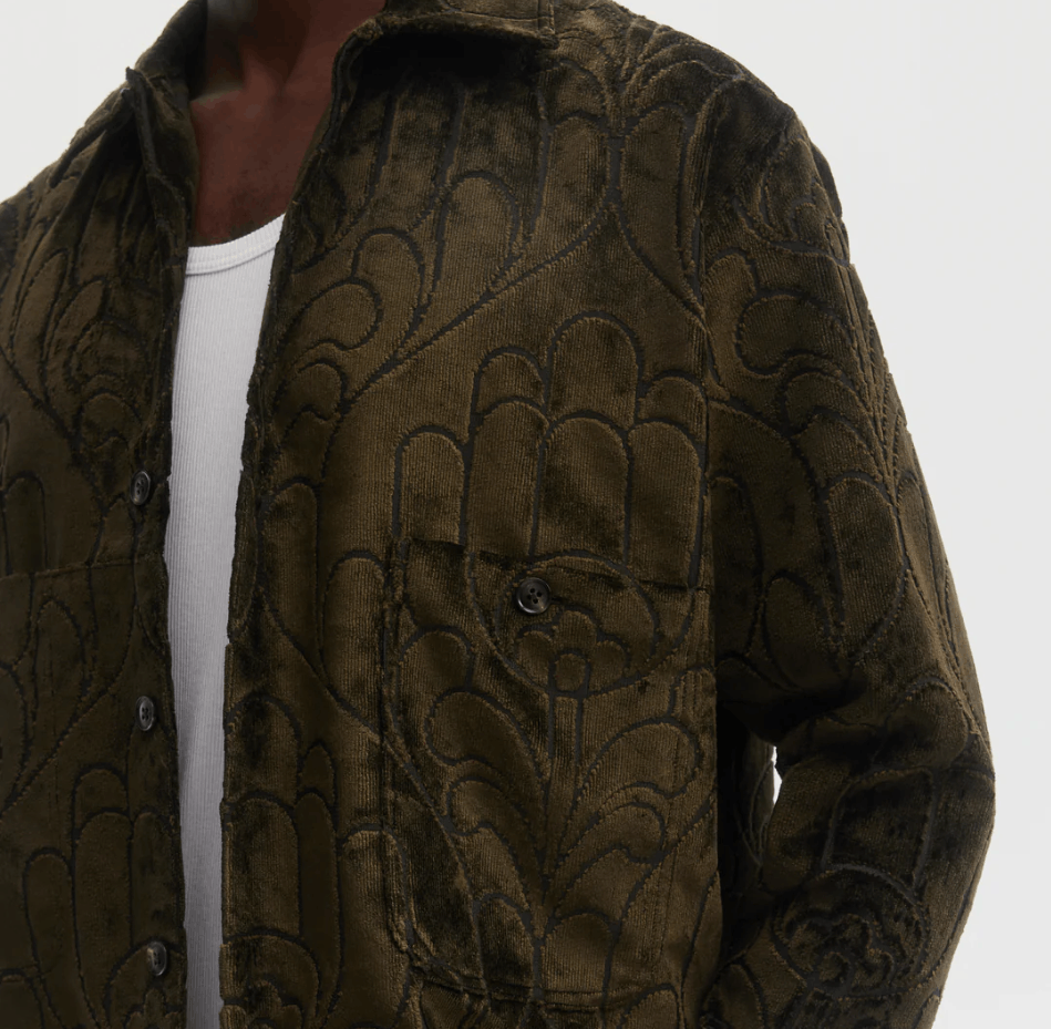 Other BNWT AW24 ECOLE DE PENSEE VELVET JACQUARD OVERSHIRT S Size US S / EU 44-46 / 1 - 10 Thumbnail