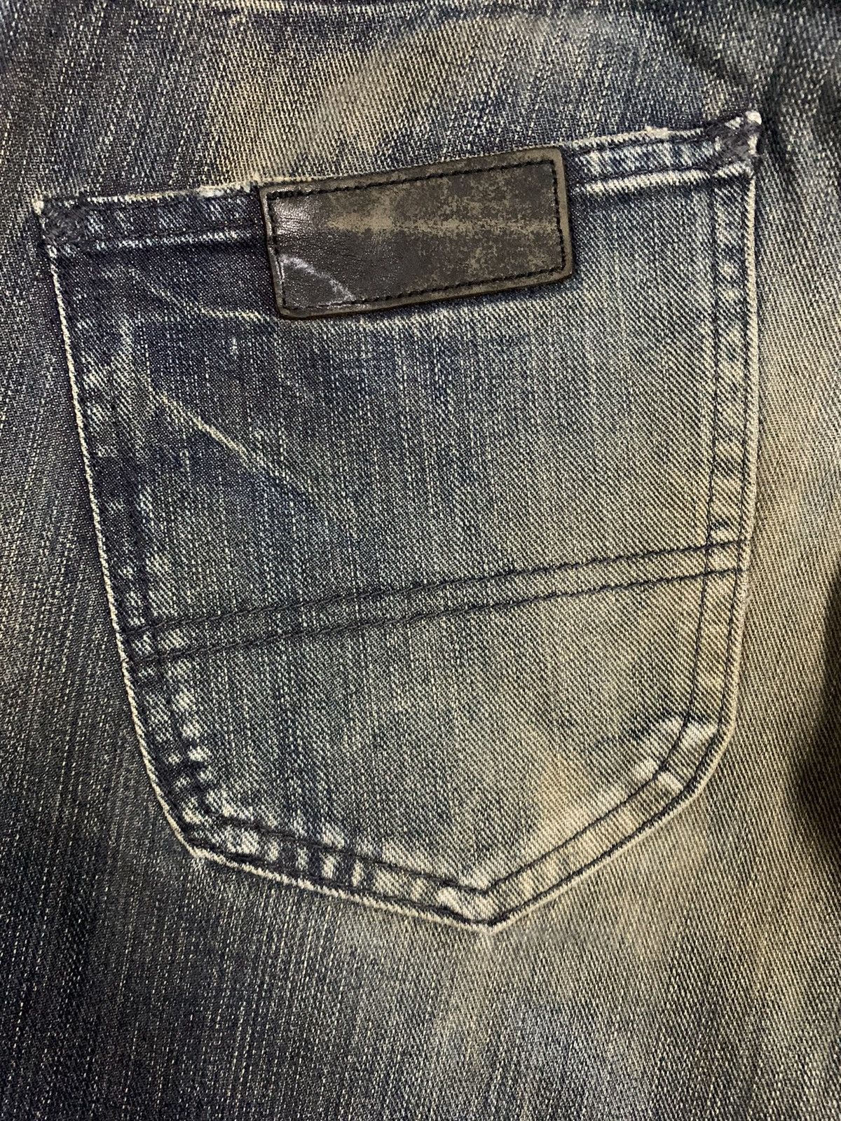 Lee × Number (N)ine Vintage Lee Riders x Beams Dark Blue Washed Whiskers Jeans Size US 32 / EU 48 - 14 Thumbnail
