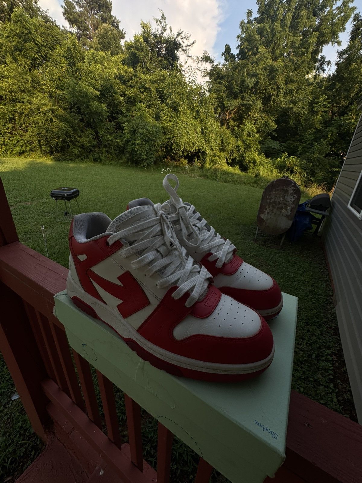 Off-White Out of Office 'Red White' size 46 US 13