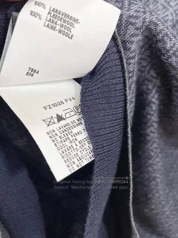 Fendi Fendi Navy Wool Logo Knit Sweater . Size US XS / EU 42 / 0 - 5 Thumbnail