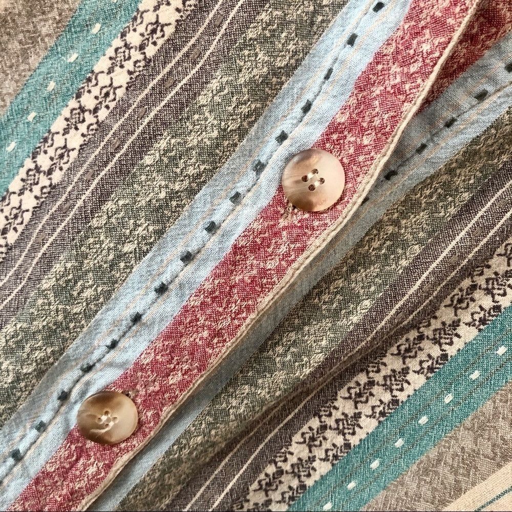 Vintage Vintage Dressbarn Calico Stripe Button Front Shirt Size 1X Size XL / US 12-14 / IT 48-50 - 5 Thumbnail