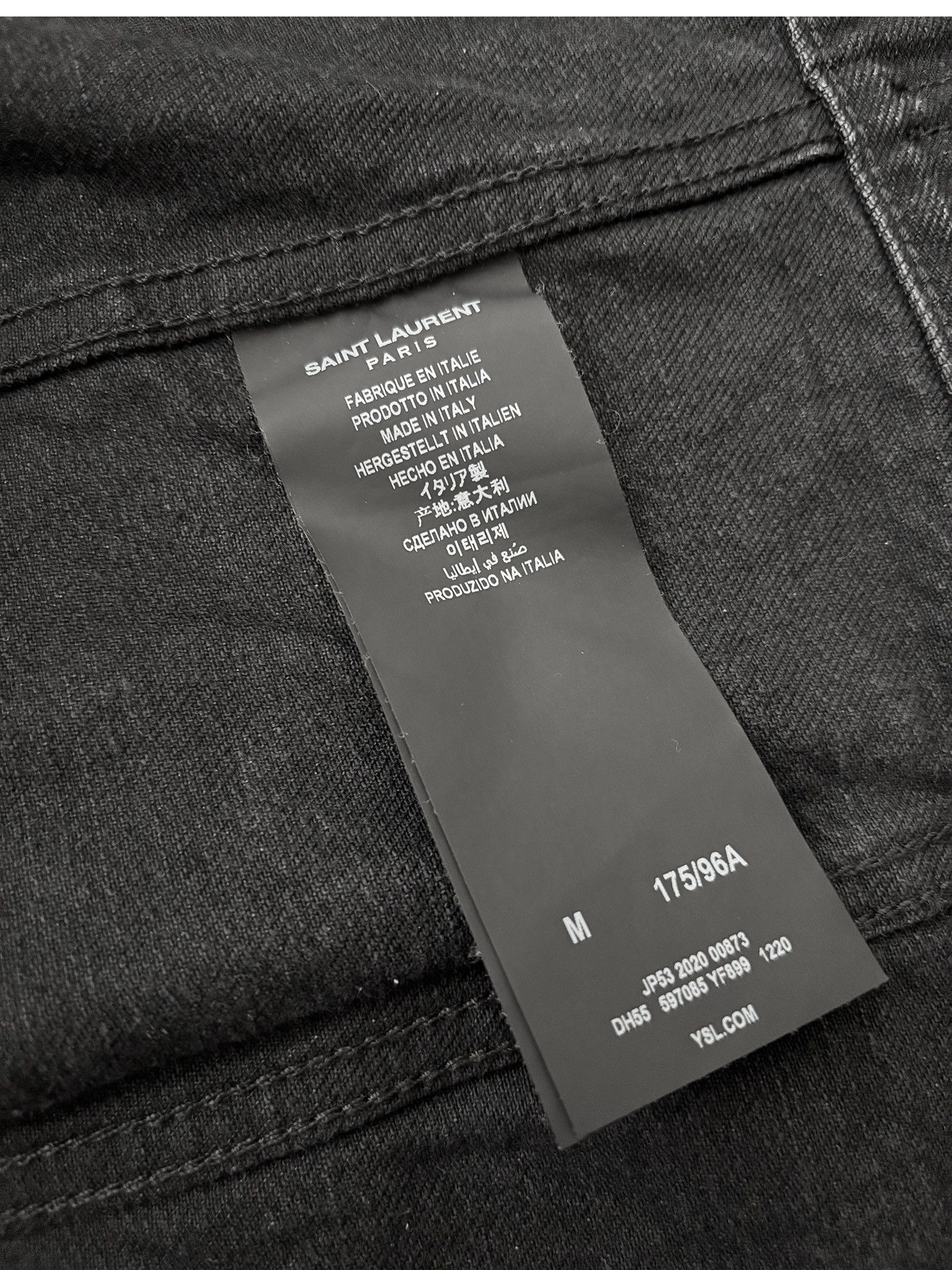 Saint Laurent Paris Classic Denim Jacket Black Size M Size US M / EU 48-50 / 2 - 8 Thumbnail