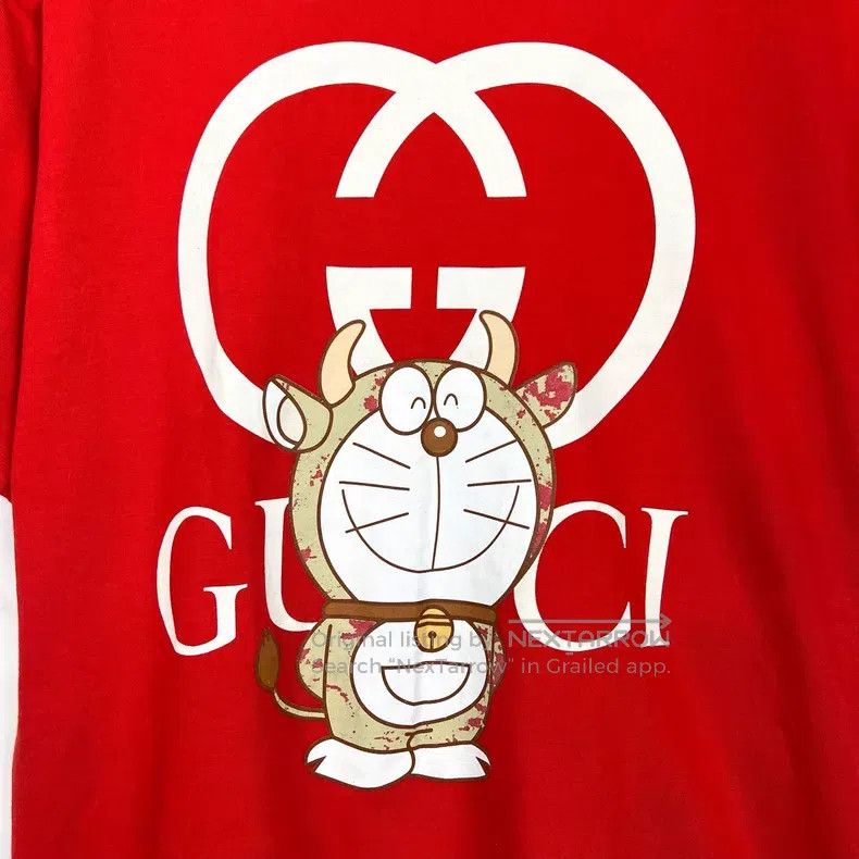 Gucci Gucci Doraemon co-branded red Logo printed loose short-sle Size US XS / EU 42 / 0 - 5 Thumbnail