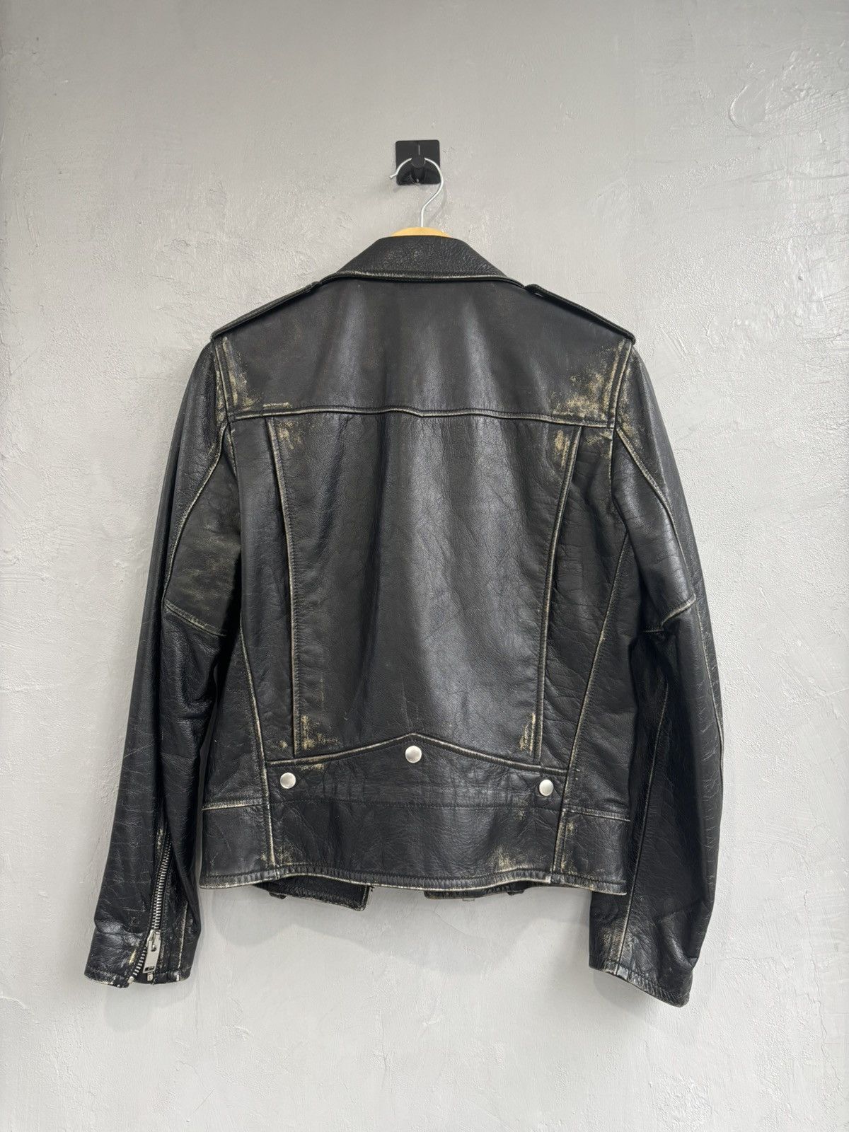 Saint Laurent Paris Saint Laurent FW16 L01 calfskin distressed leather jacket Size US S / EU 44-46 / 1 - 11 Thumbnail