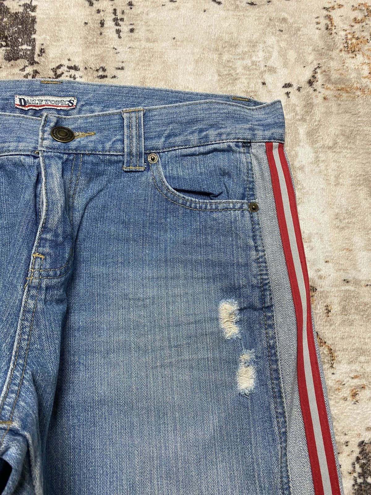 Tornado Mart Baggy Denim With Red Line💥 Size US 32 / EU 48 - 5 Thumbnail
